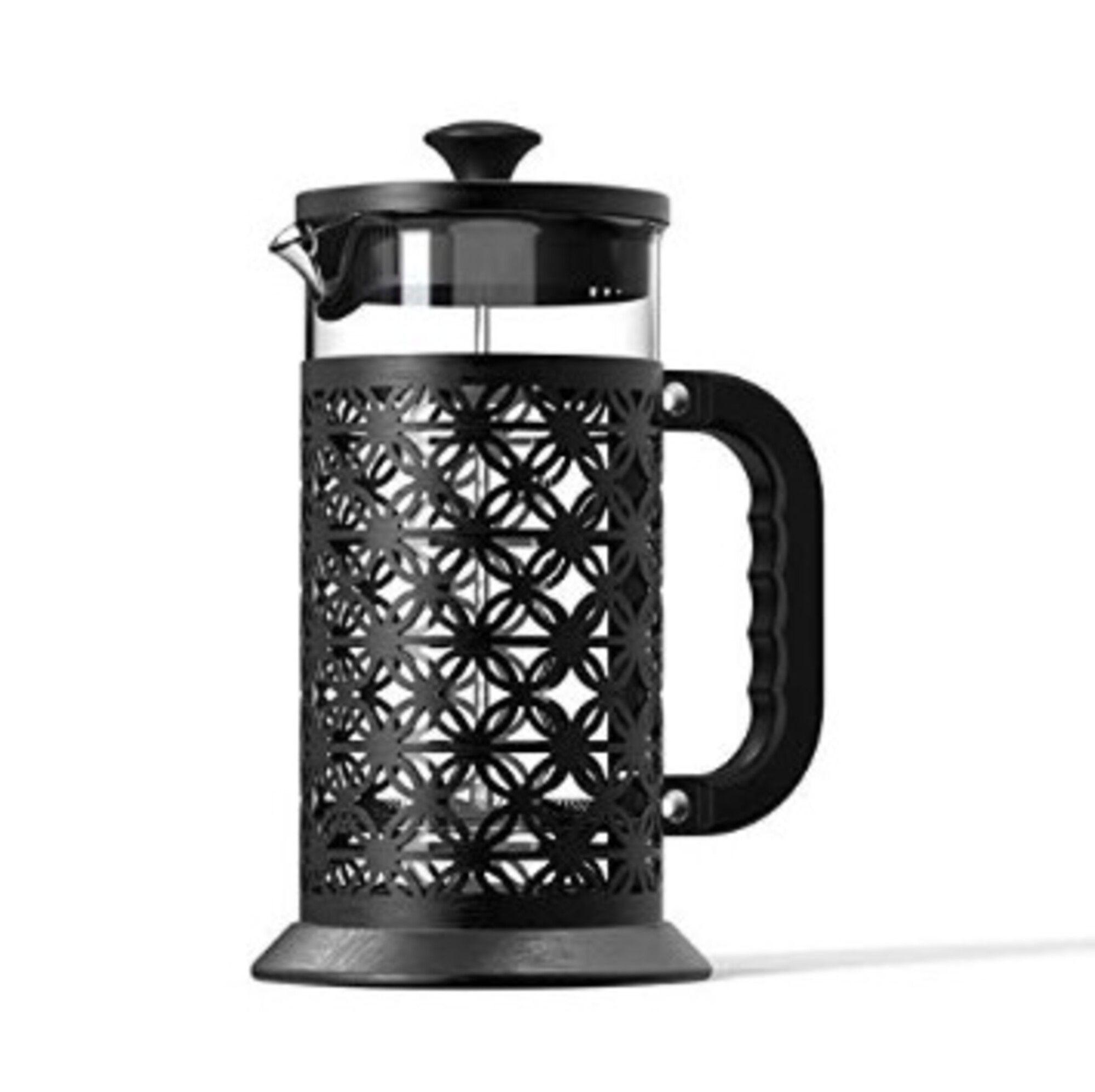 Prensa Francesa Cafetera 600ml Manual Diseño Elegante Color Negro-0