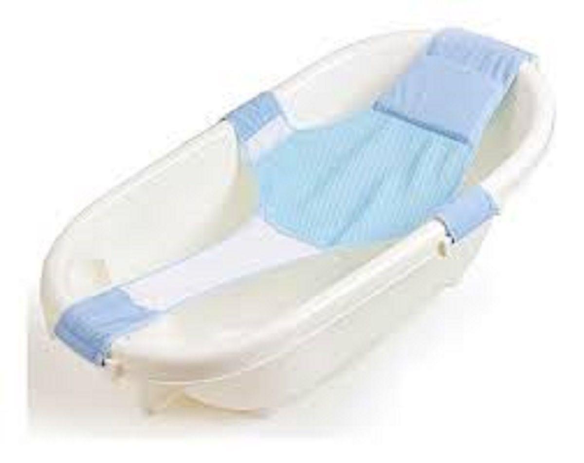 Malla Hamaca Para Bañera Tina De Bebe 4 puntas celeste-2