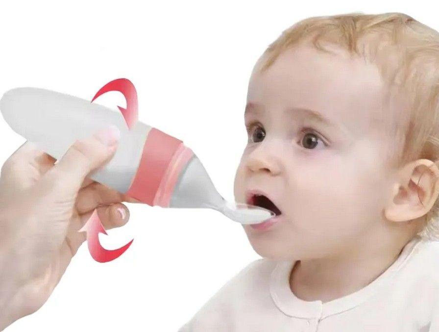 Cuchara dosificadora beb s mamadera alimentos Color Niño-2