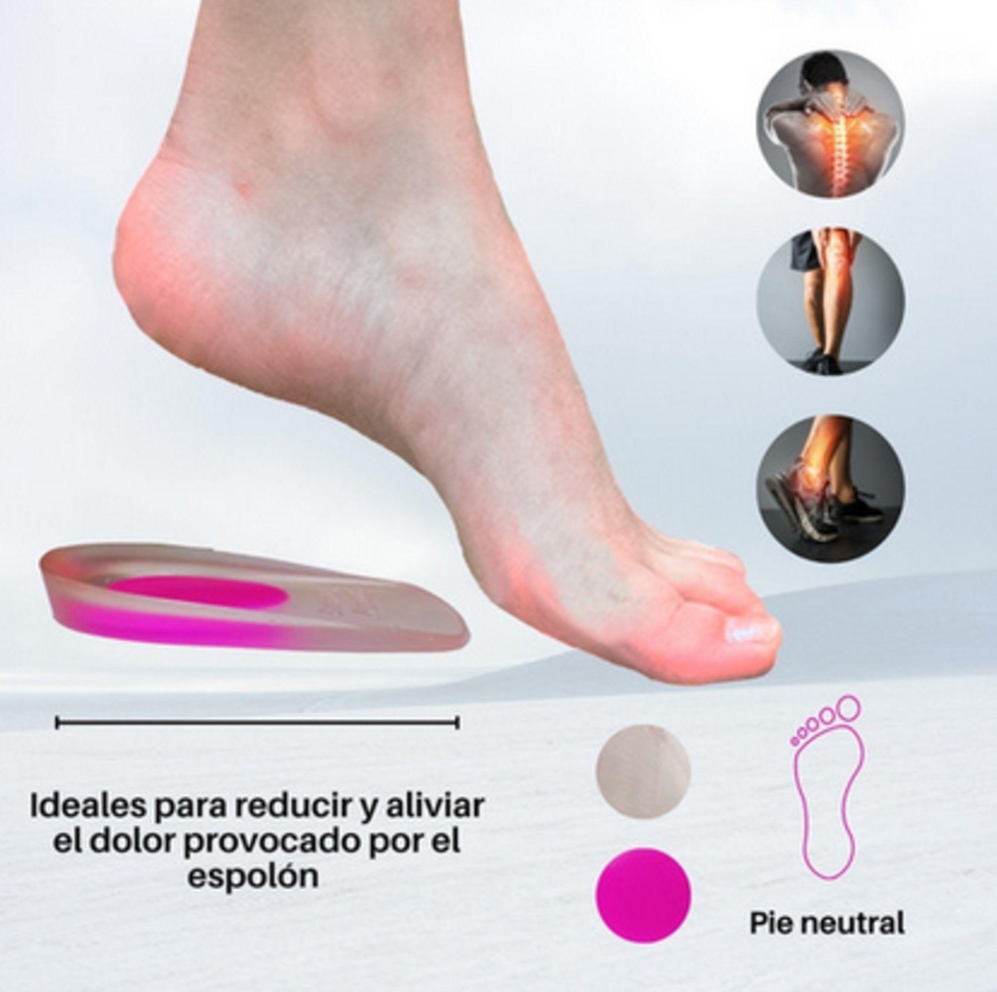 Par Taloneras PLantillas Gel Silicona Ortopedica Rosada ( 2 Unidades)-4