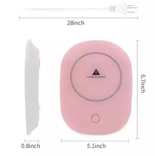 Calentador De Tazon Calienta Taza Cafe Te Posa vaso Rosado-2