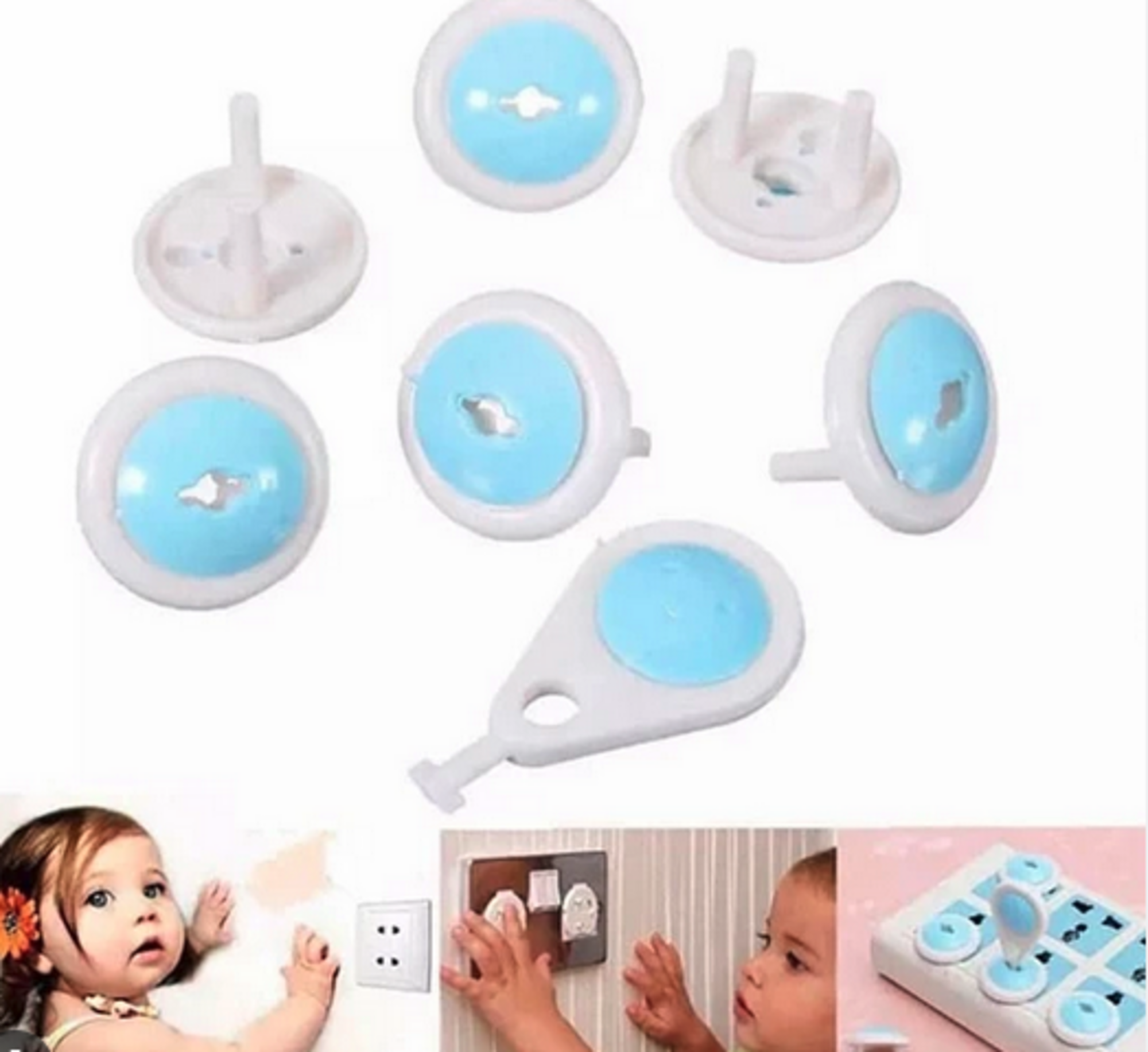 Set 6 Unds protector enchufe protección bebes-3