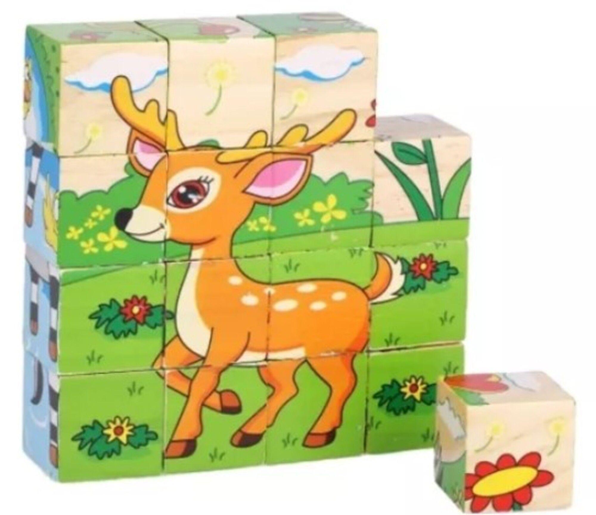 Cubos Didacticos Rompecabezas Puzzles De Madera 6 En 1-4