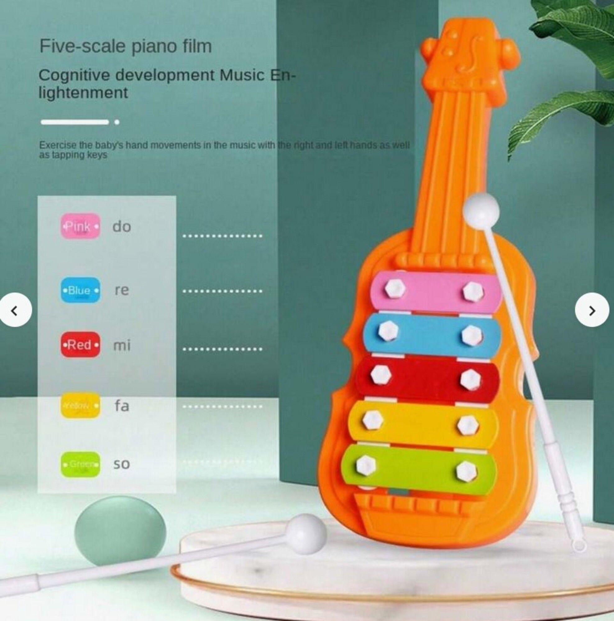 Set Xilofono Guitarra Y Trompeta Juguete Niños Colores-2