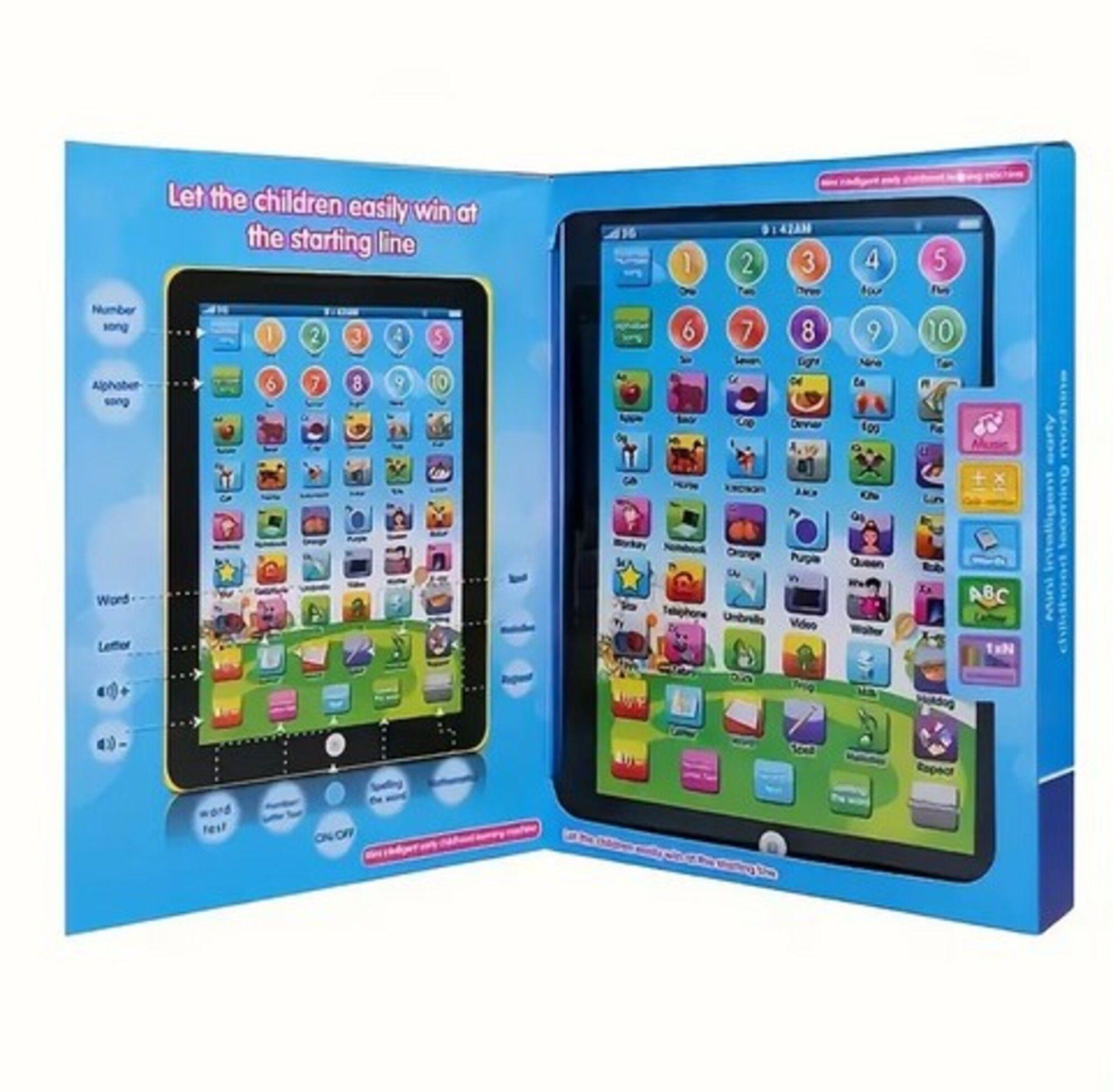Tablet Didáctica Niños Español Ingles sonidos Celeste-1