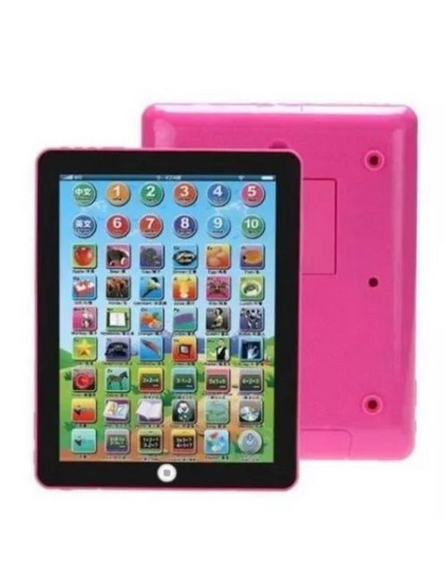 Tablet Didáctica Niños Español Ingles sonidos Rosada-6