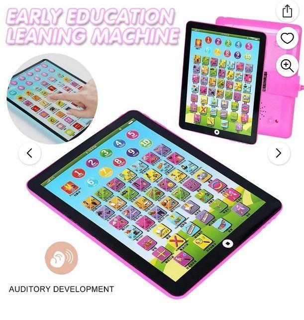 Tablet Didáctica Niños Español Ingles sonidos Rosada-2
