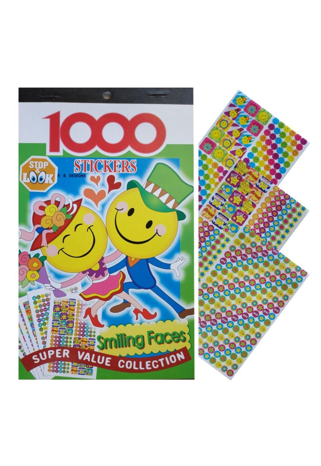 STICKERS EN INGLES DE 1000 SMILING FACES-0