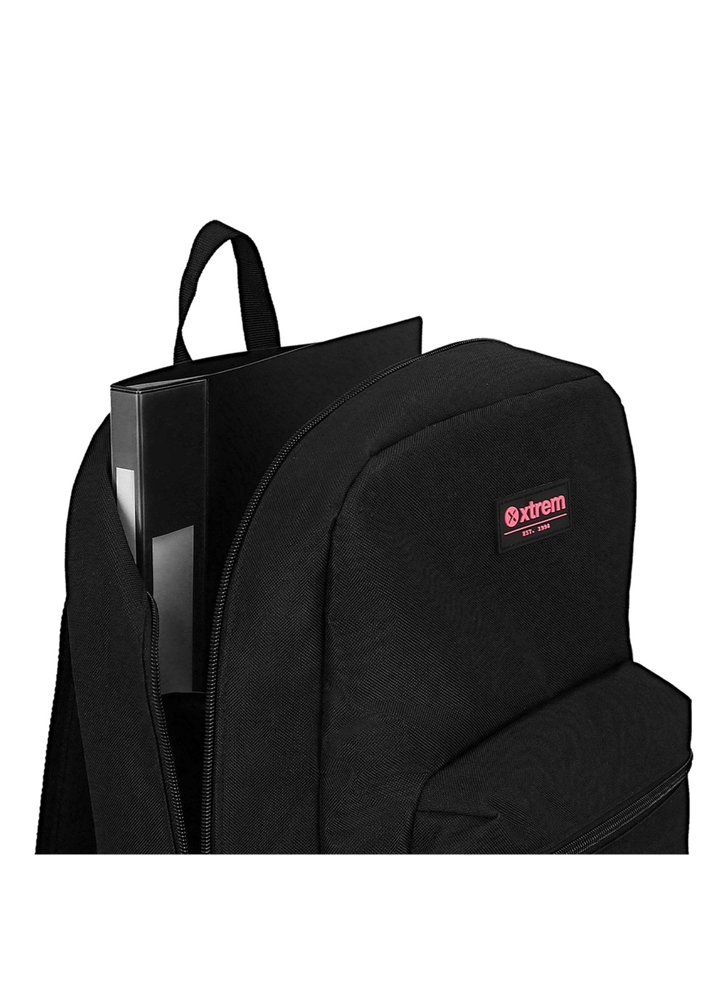 Triple Pack 6XT Mochila Niña Xtrem Negro/Rosado-3
