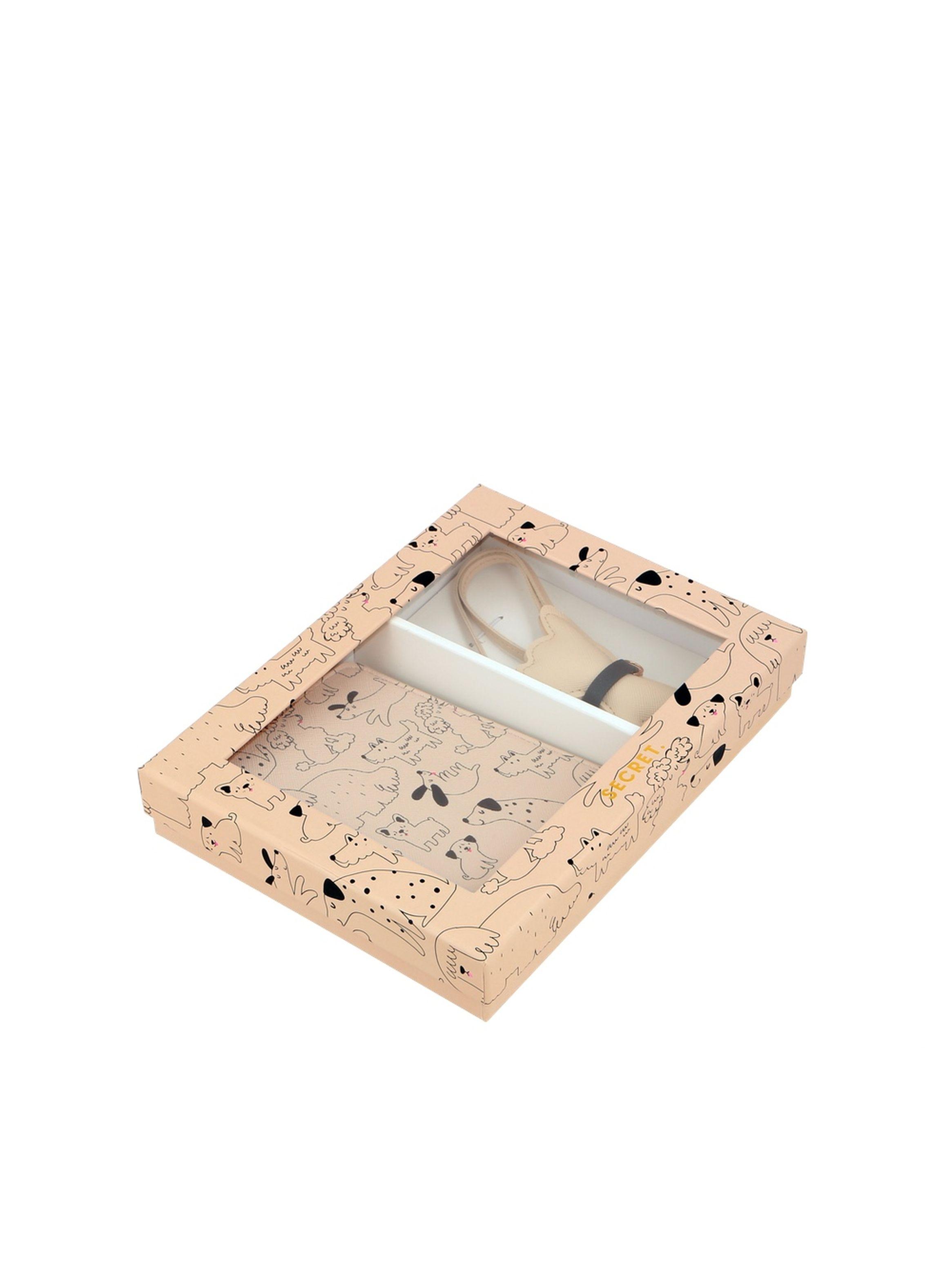 Set Portadocumentos + Llavero Secret Osma SC6 Beige-4