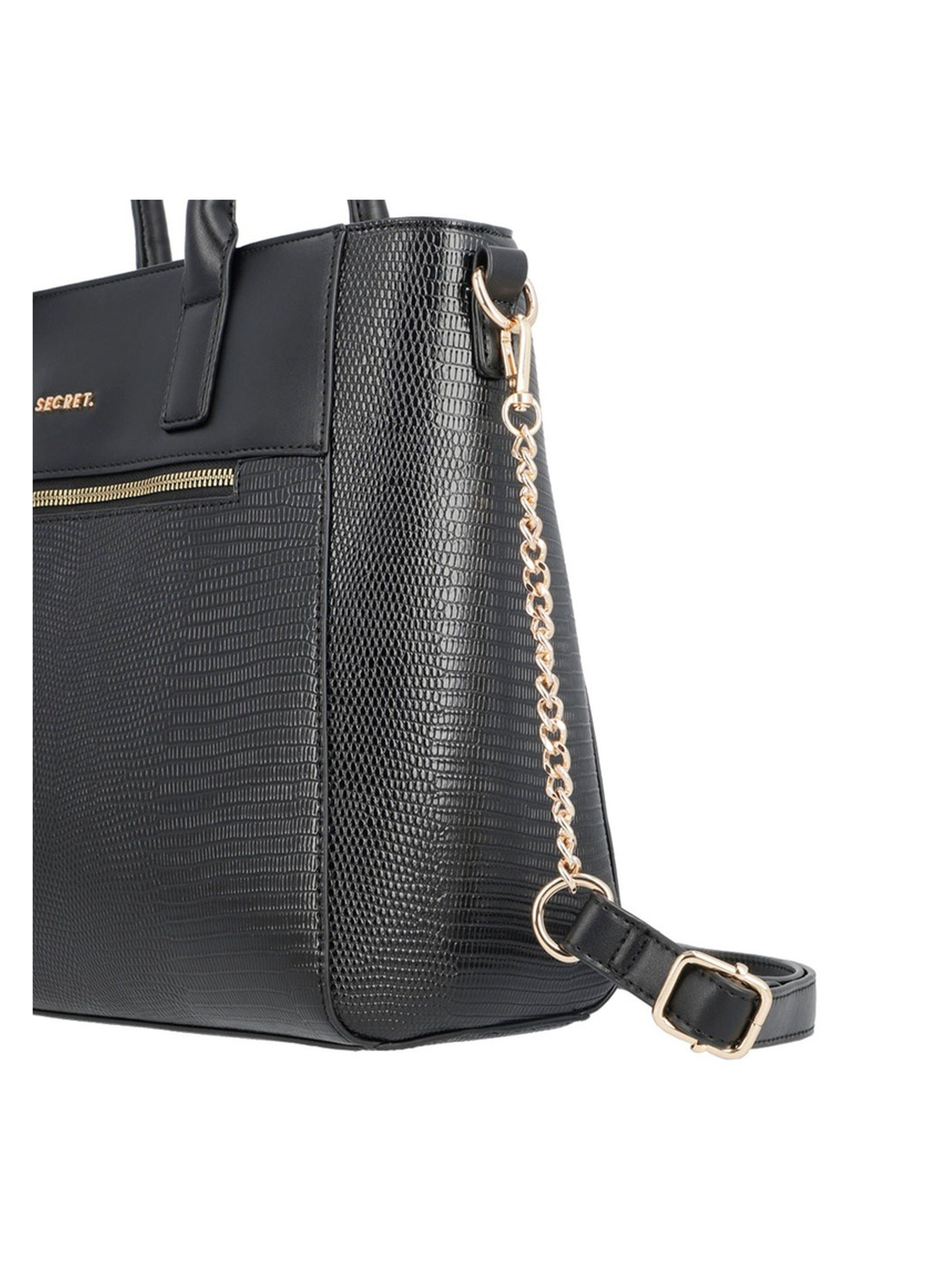 Cartera Tote Secret Virginia SS25 Negro L-4