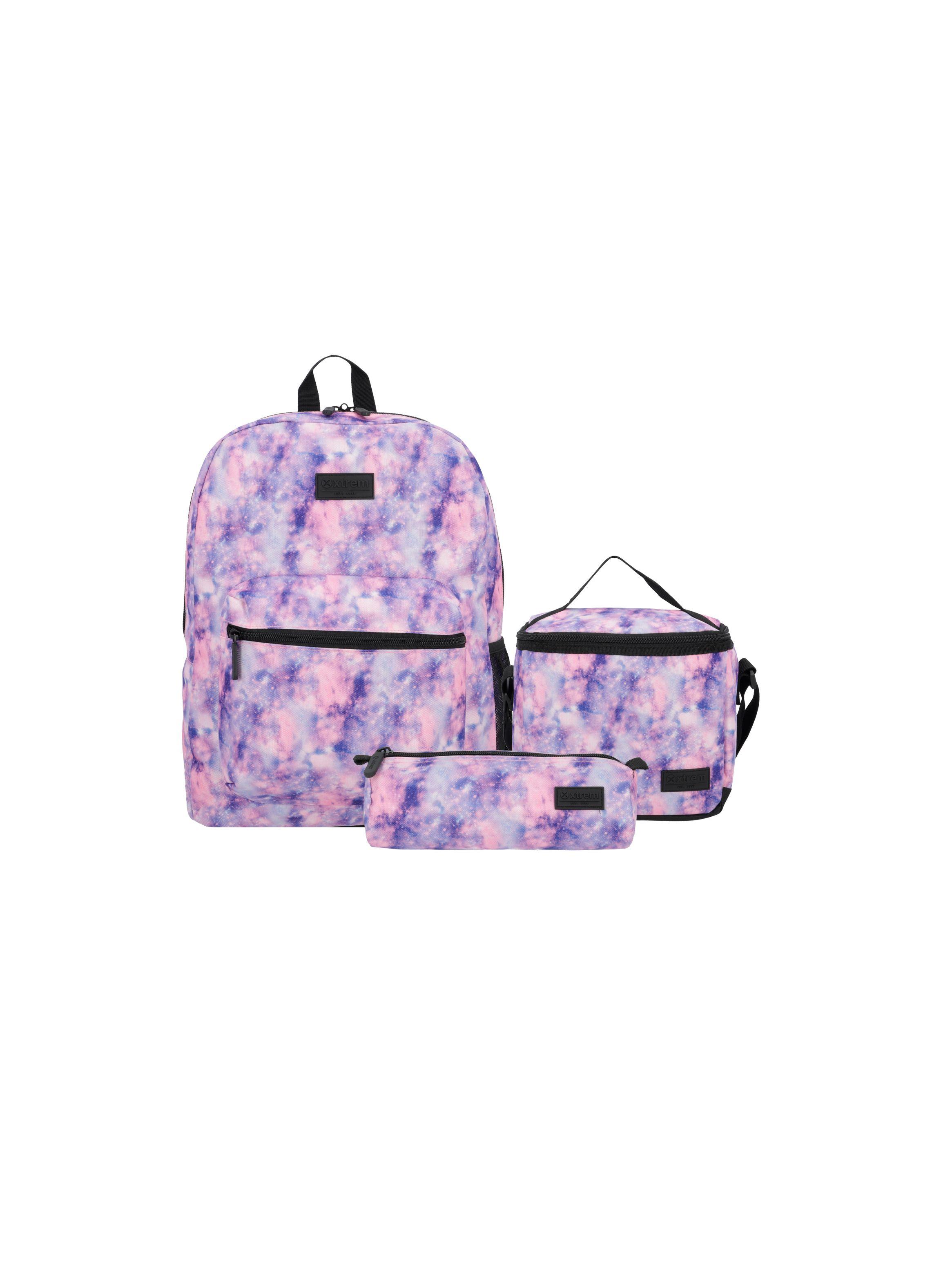 Triple Pack Mochila Niña Galaxia Xtrem Morado-0