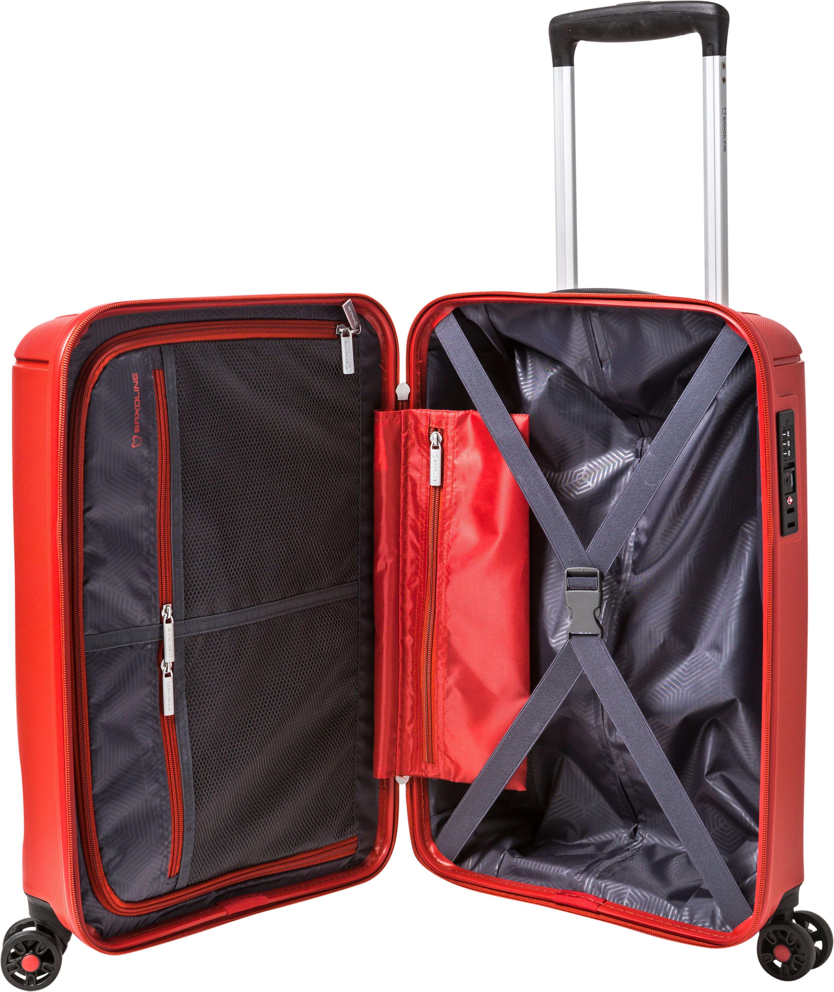 Maleta de Cabina Saxoline Fortress Rojo-3