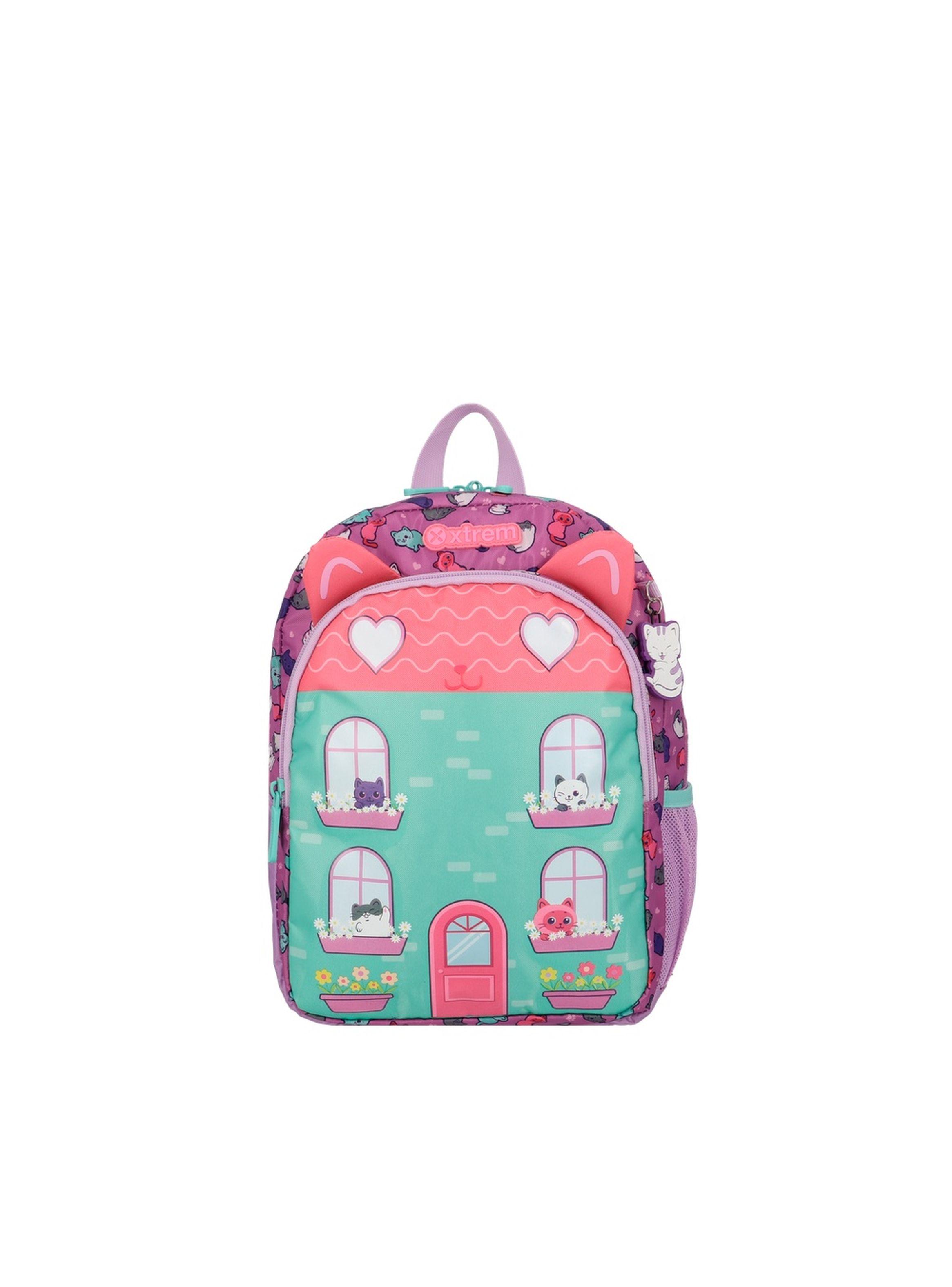 Mochila Xtrem Kinder 6XT Gatos Morado-0