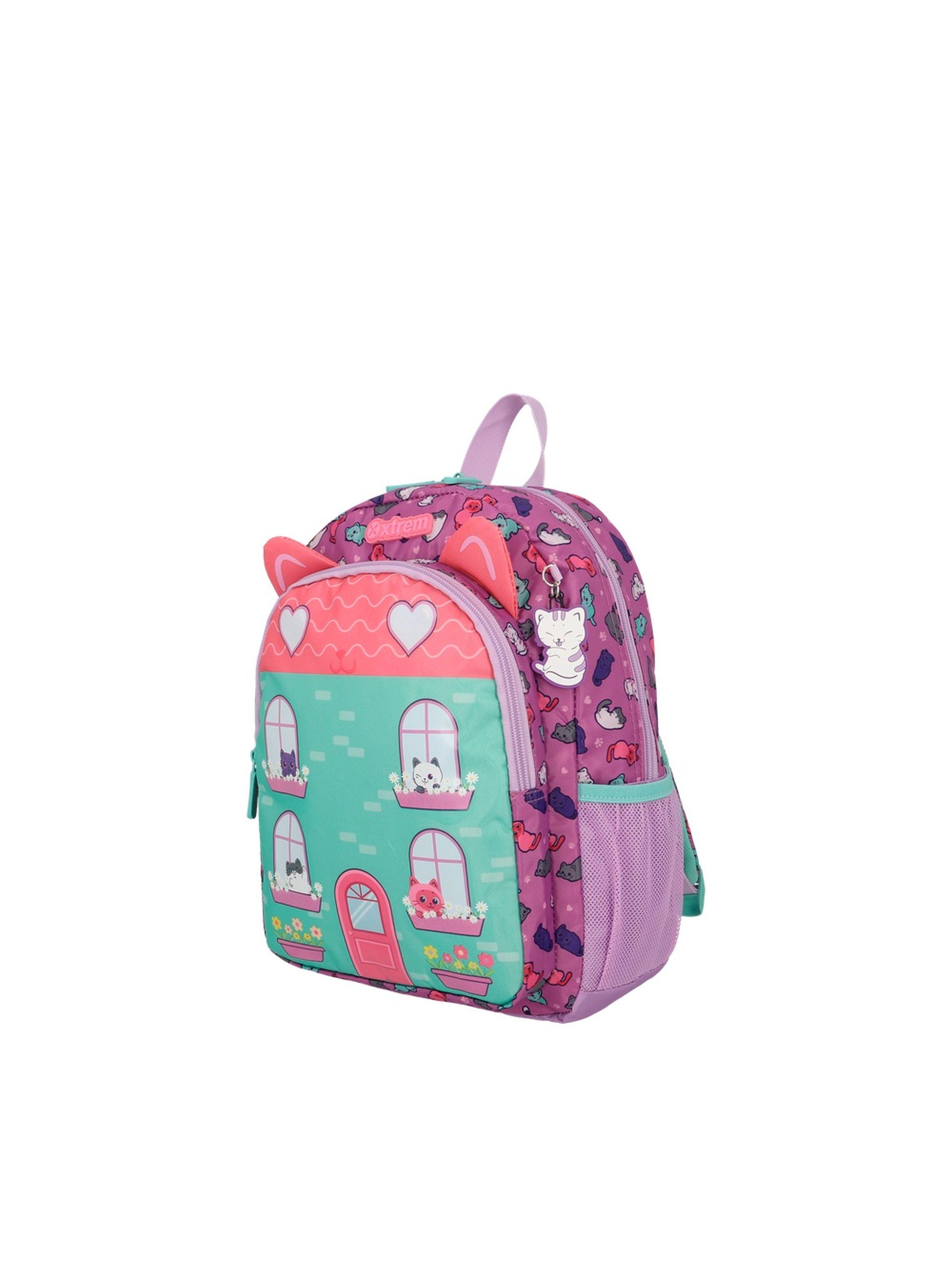 Mochila Xtrem Kinder 6XT Gatos Morado-1