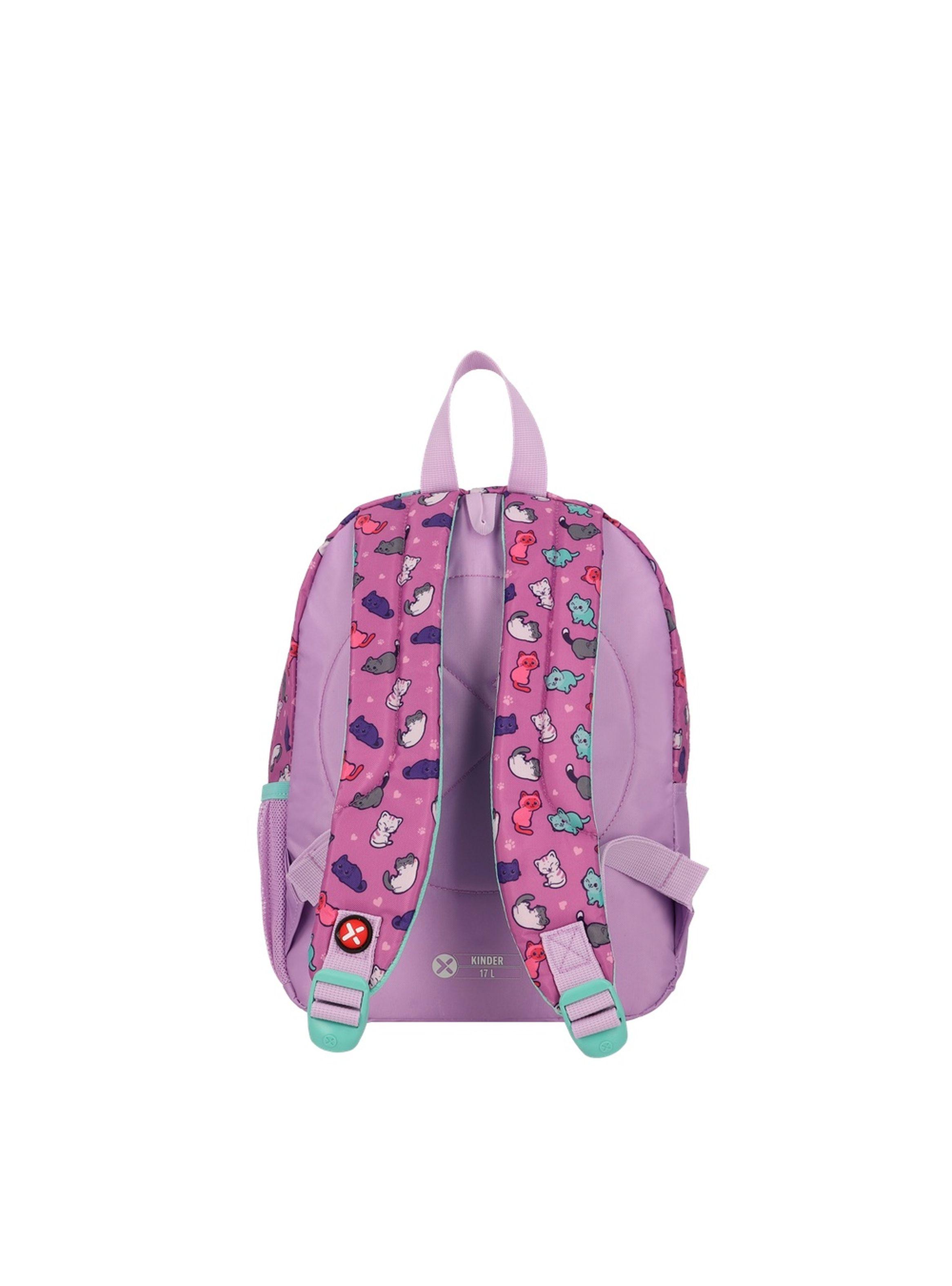 Mochila Xtrem Kinder 6XT Gatos Morado-2