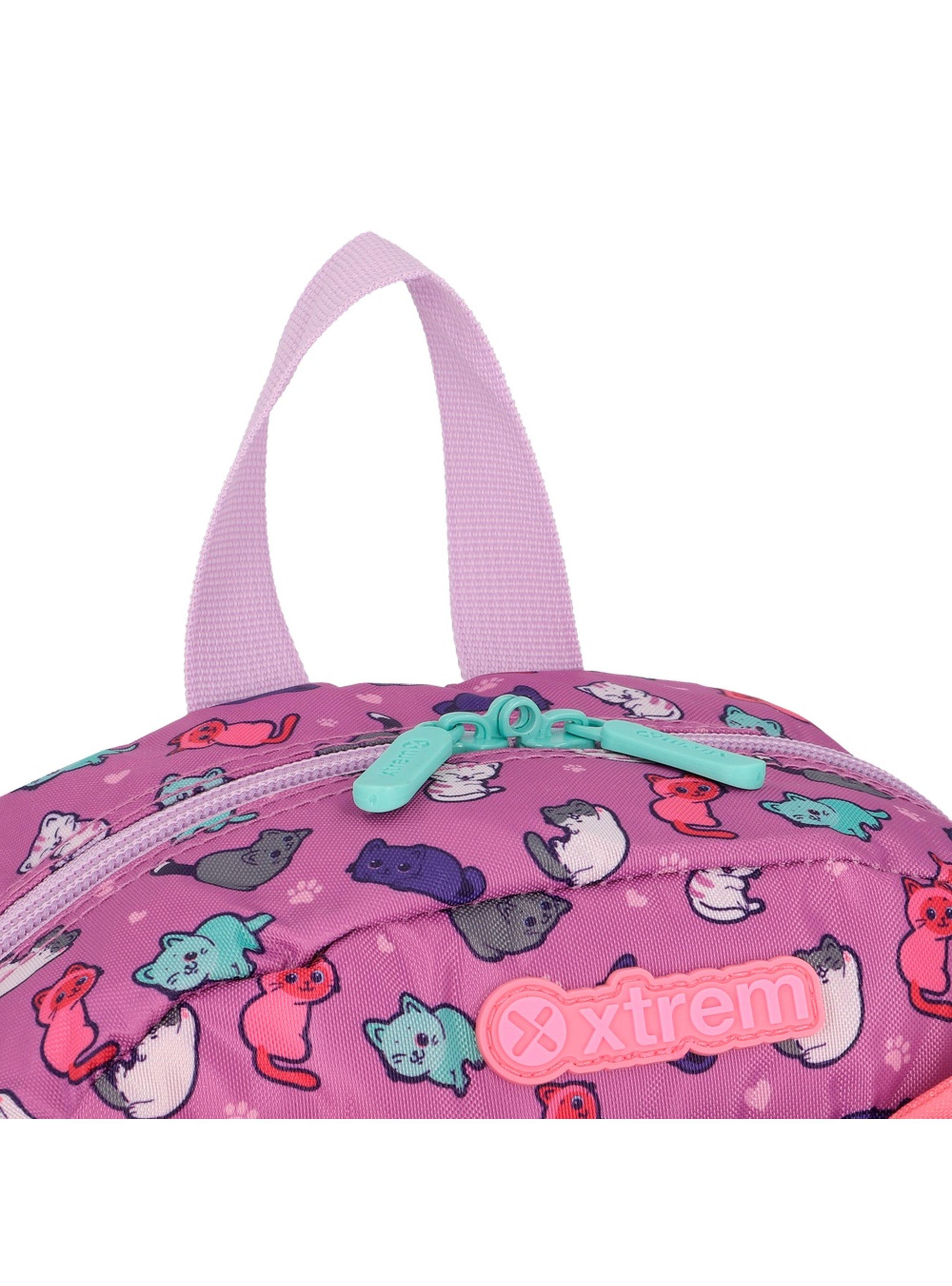 Mochila Xtrem Kinder 6XT Gatos Morado-7