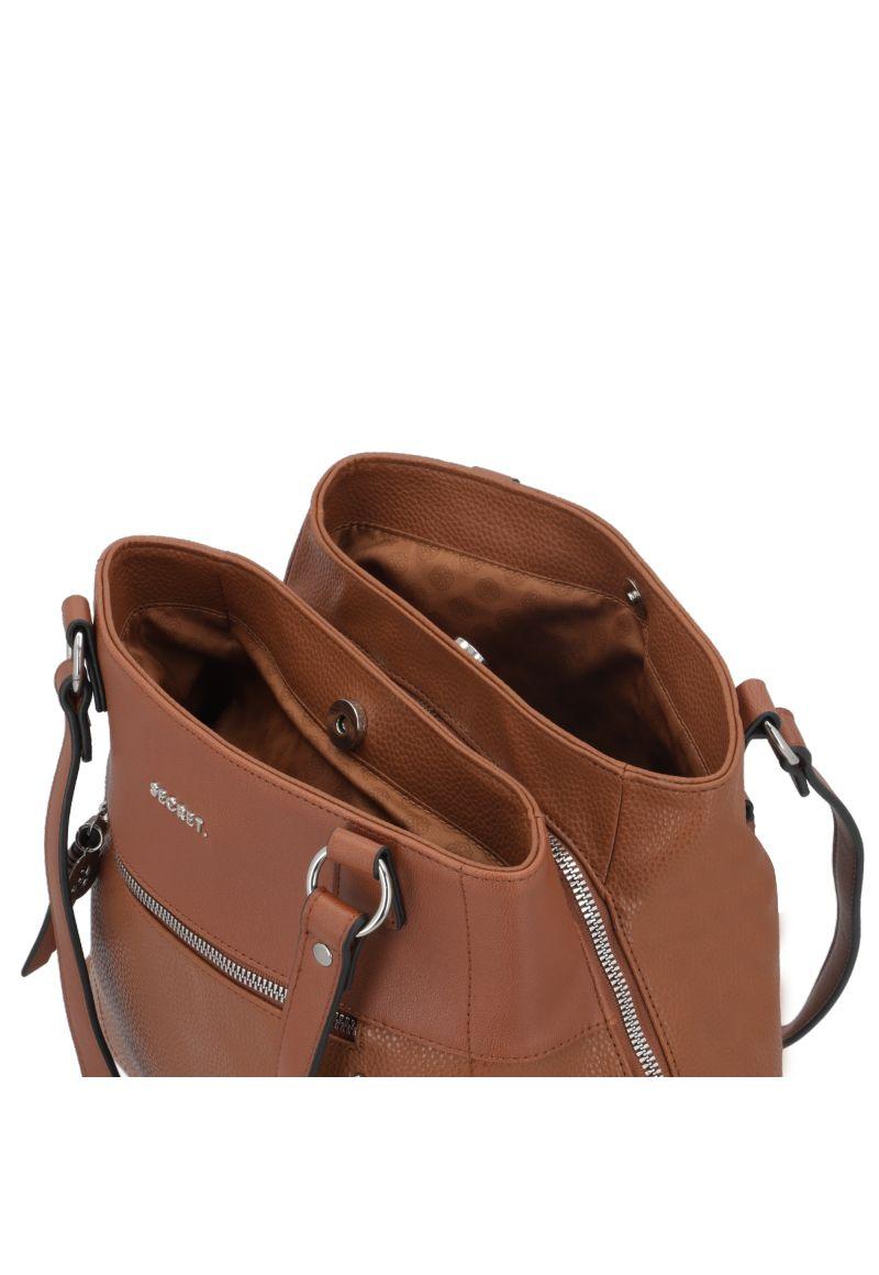Cartera de hombro Melrose café L-25