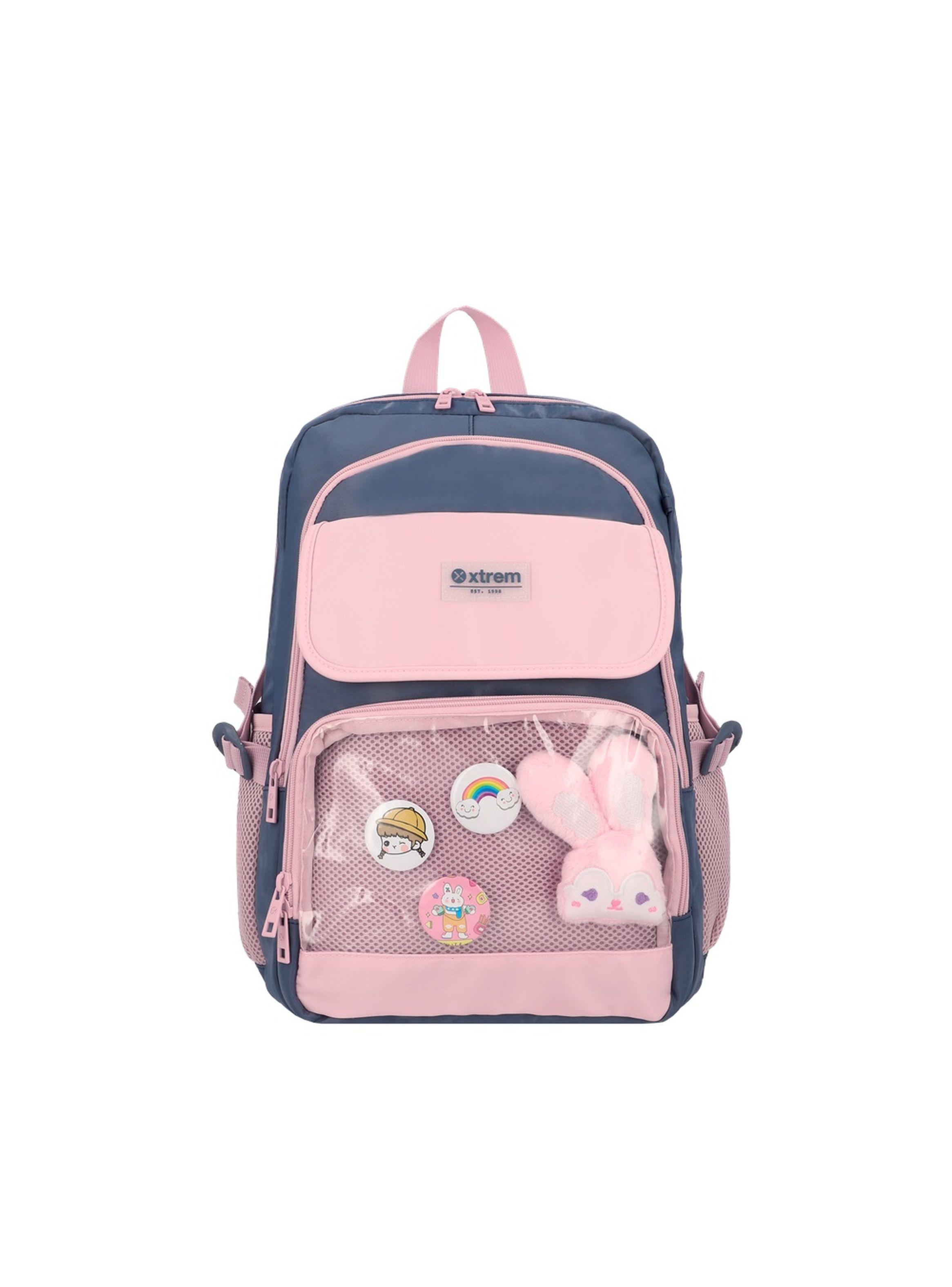 Mochila Notebook Xtrem Yuki 6XT Azul/Rosado 15"-0