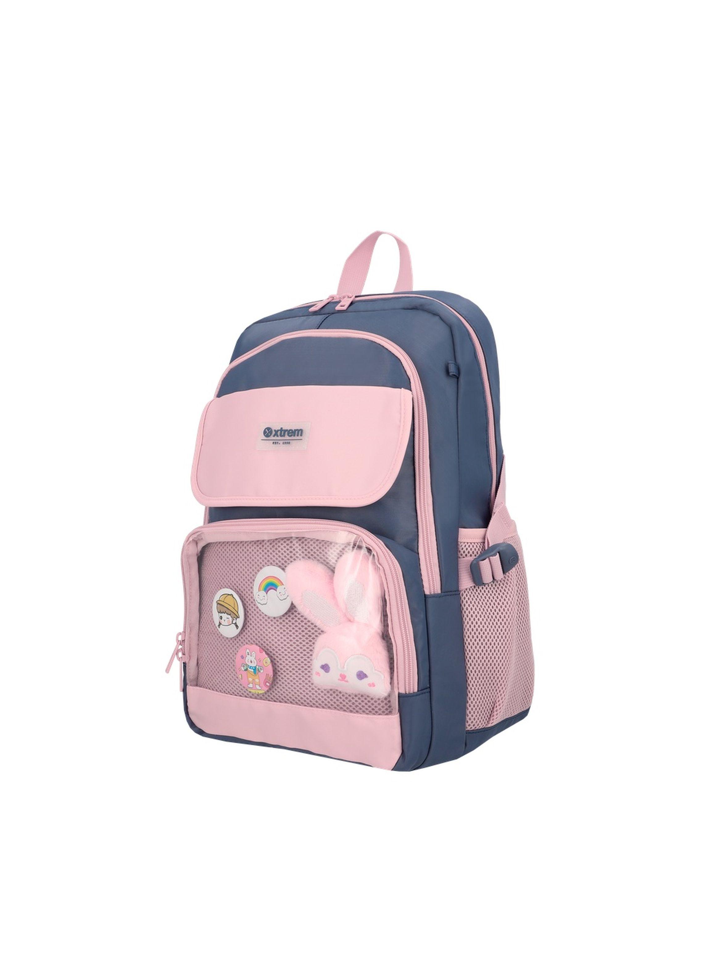 Mochila Notebook Xtrem Yuki 6XT Azul/Rosado 15"-1