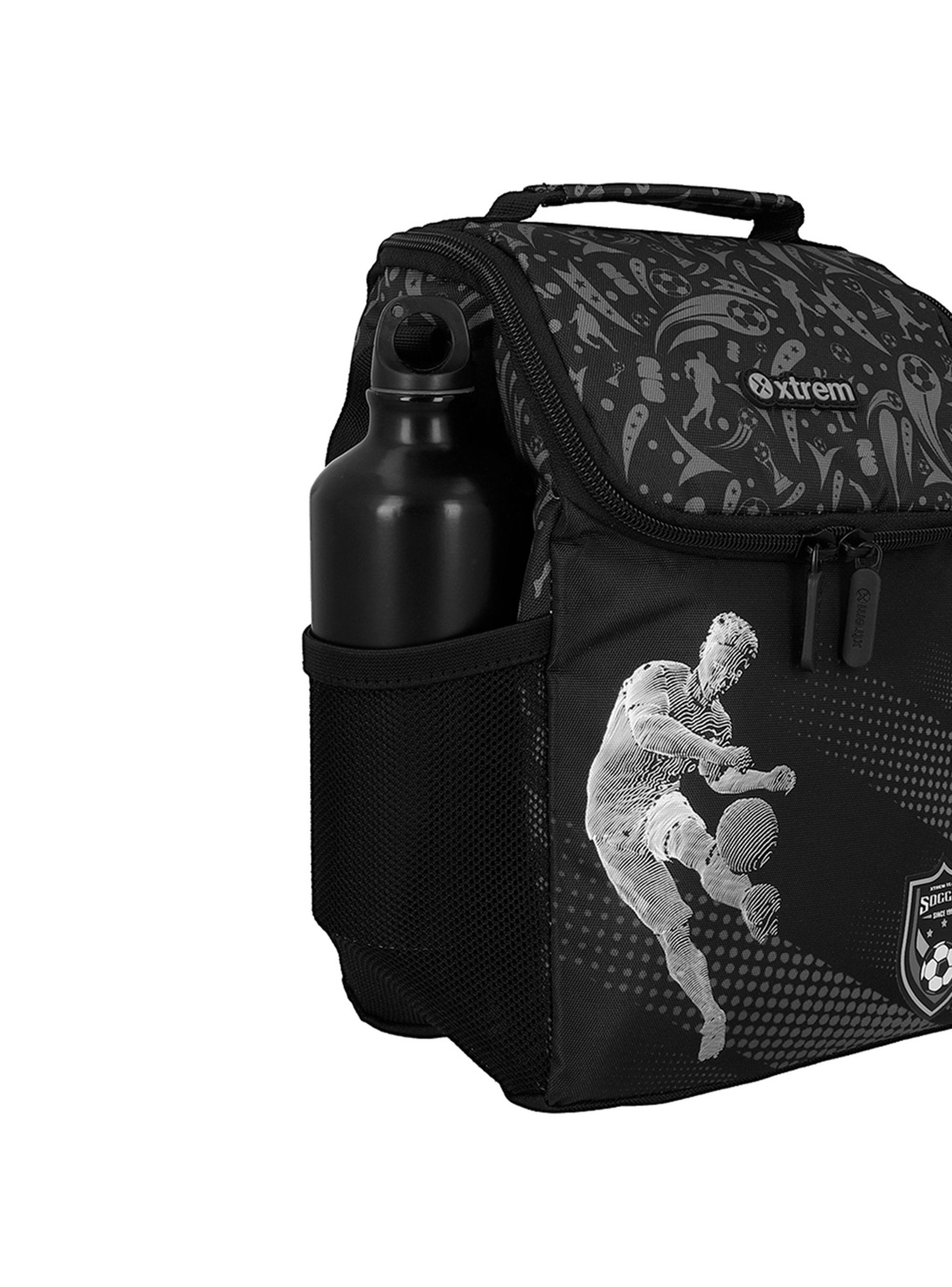 Lonchera Térmica Xtrem Froster 6XT Fútbol Negro/Gris-6