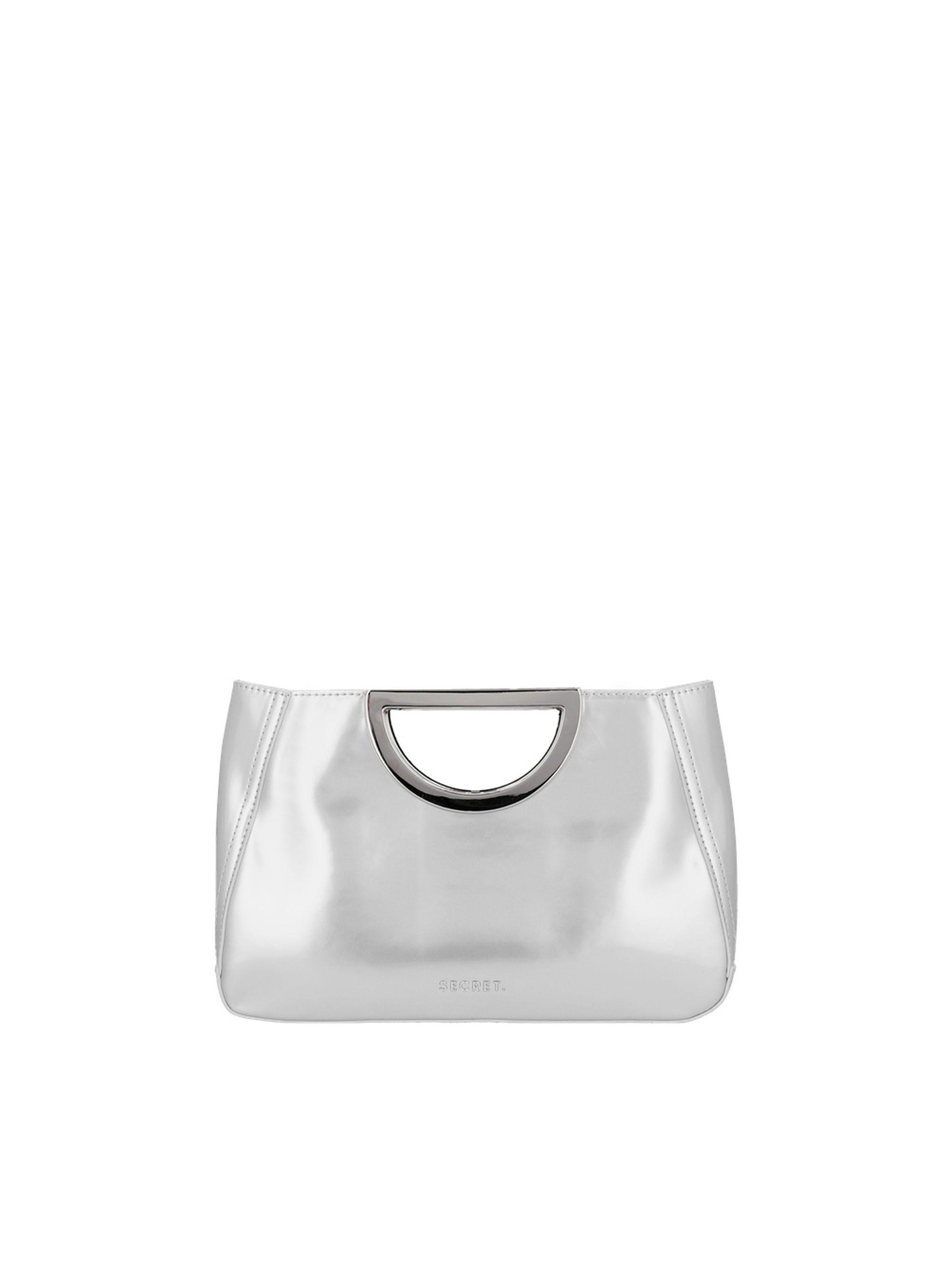 Cartera de Fiesta Secret Fete SC7 Mediana Plateada-0