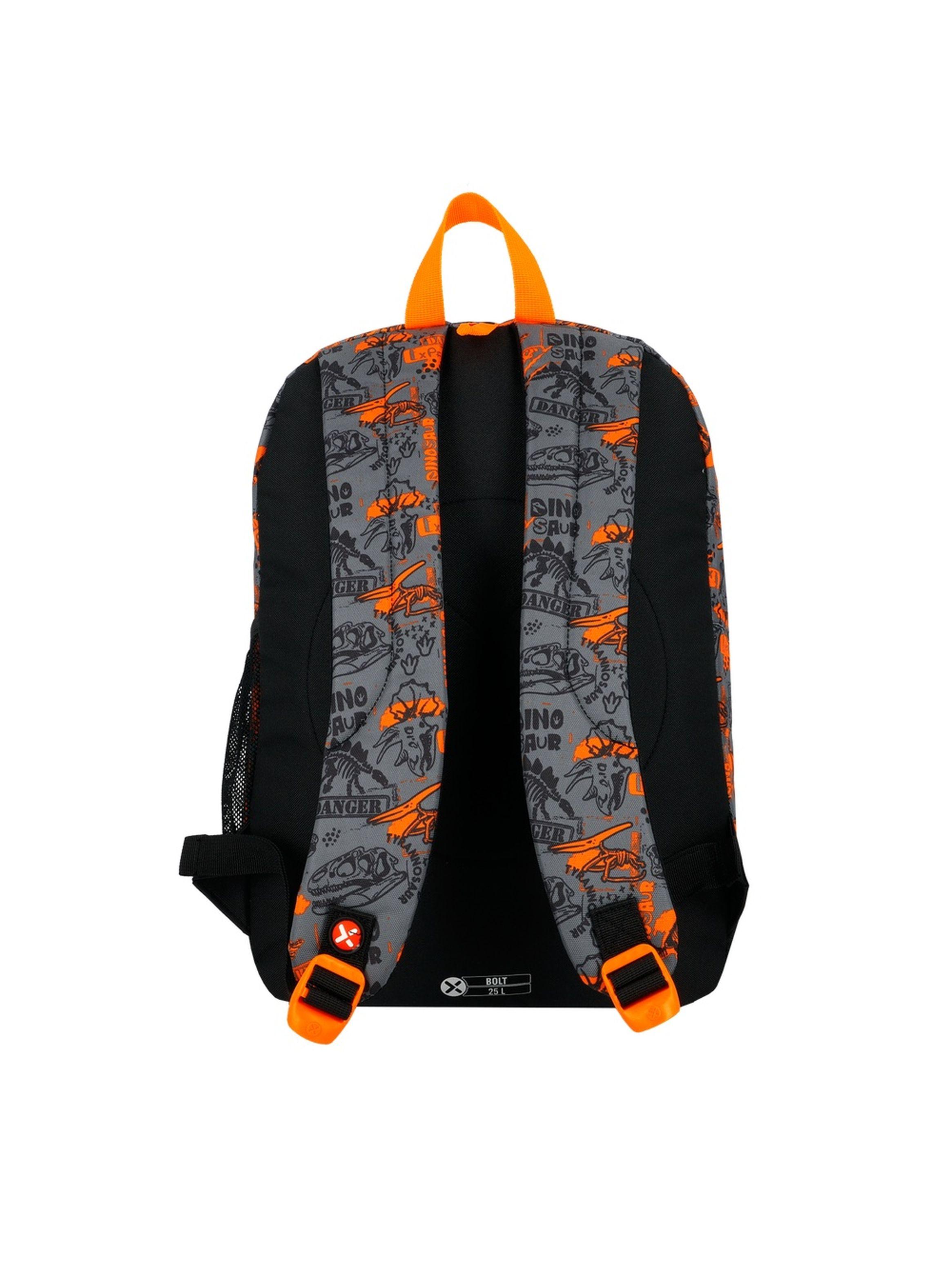 Mochila Xtrem Bolt 6XT Dino Naranjo-2