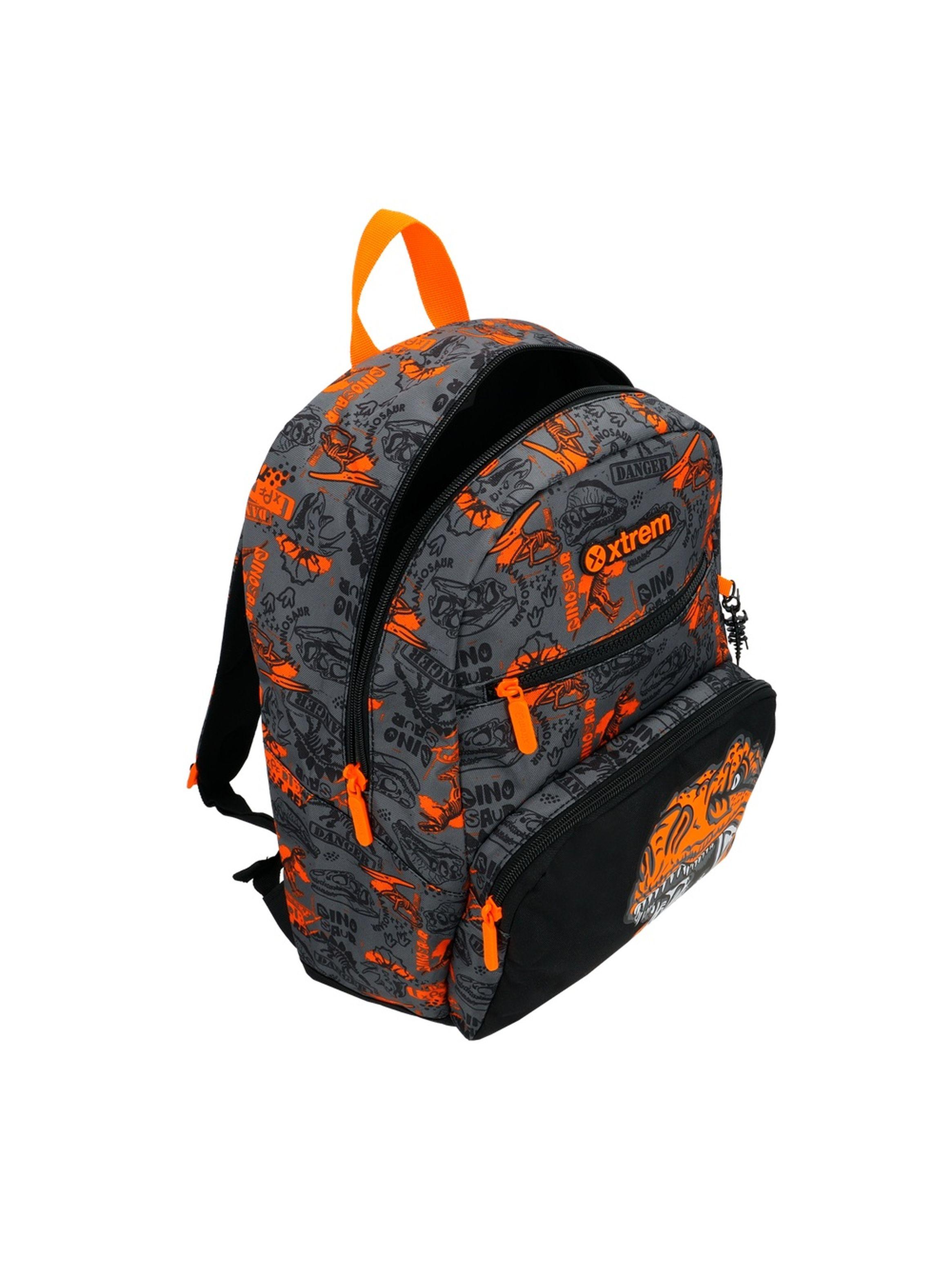 Mochila Xtrem Bolt 6XT Dino Naranjo-3