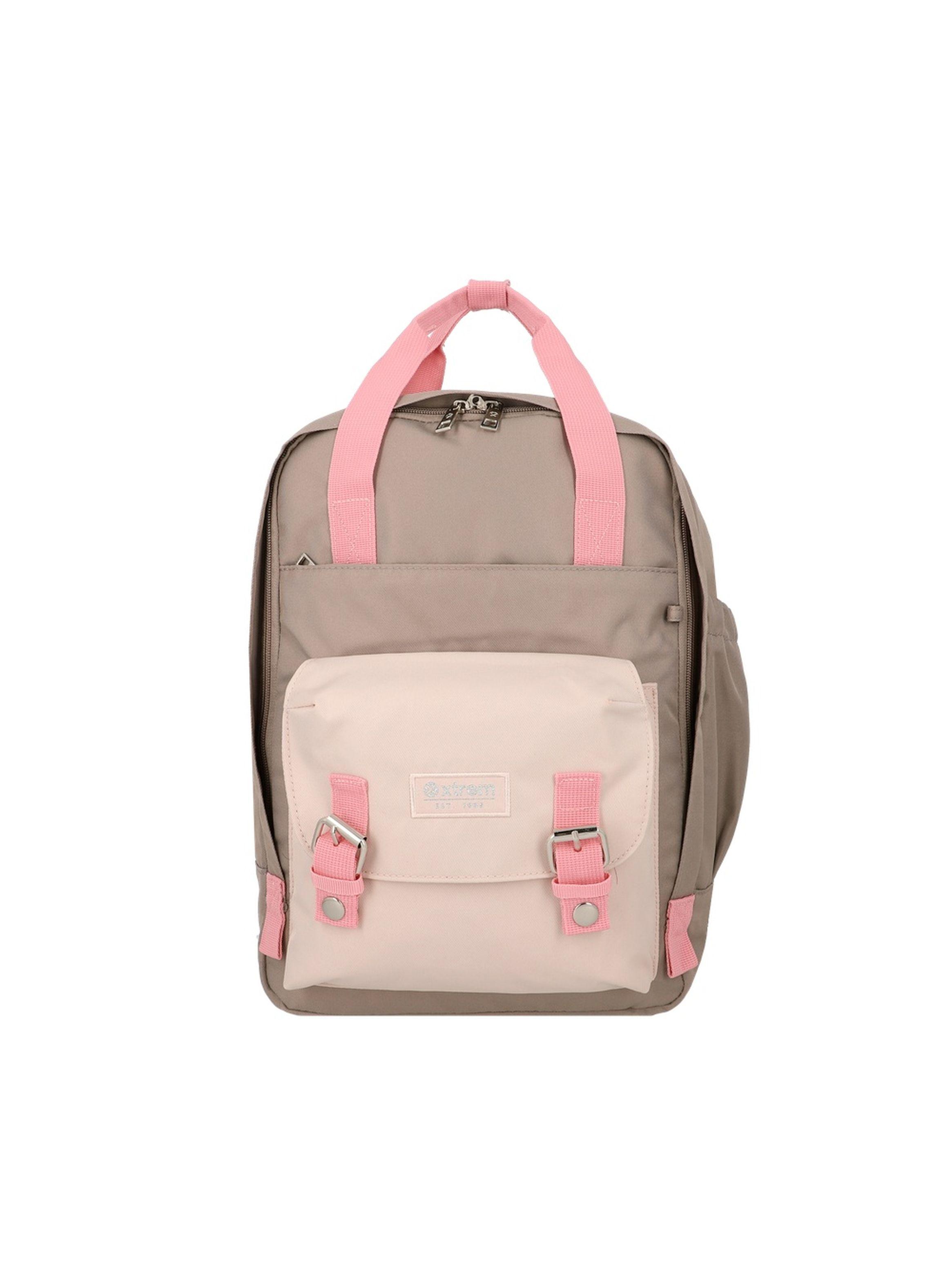 Mochila Notebook Xtrem Monroe 6XT Beige/Rosado 15"-0