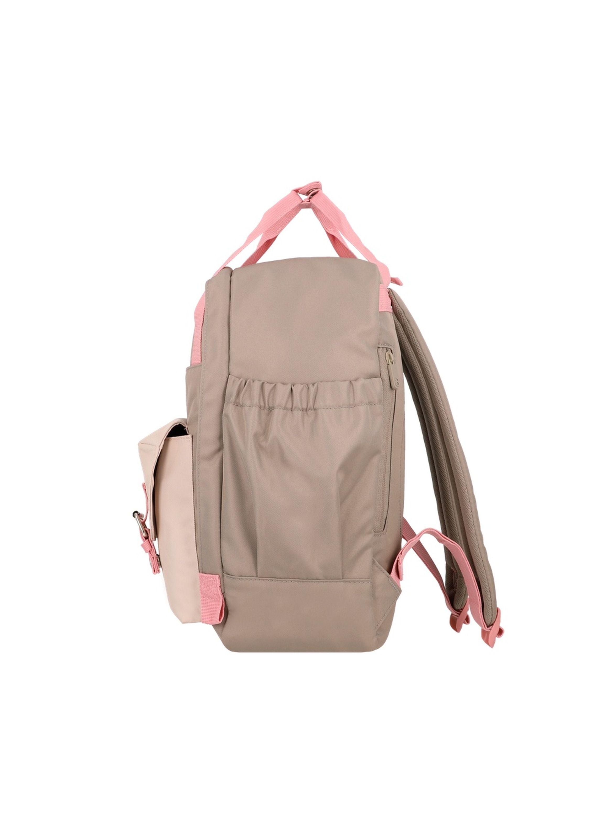 Mochila Notebook Xtrem Monroe 6XT Beige/Rosado 15"-4