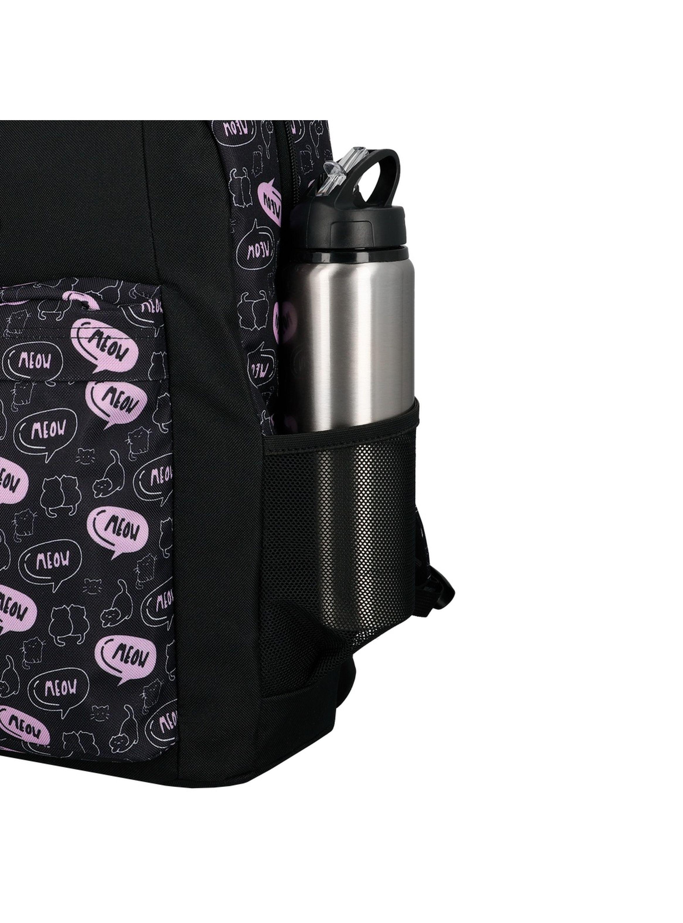 Megapack 6XT Mochila Niña Xtrem Gatos Negro/Morado-3