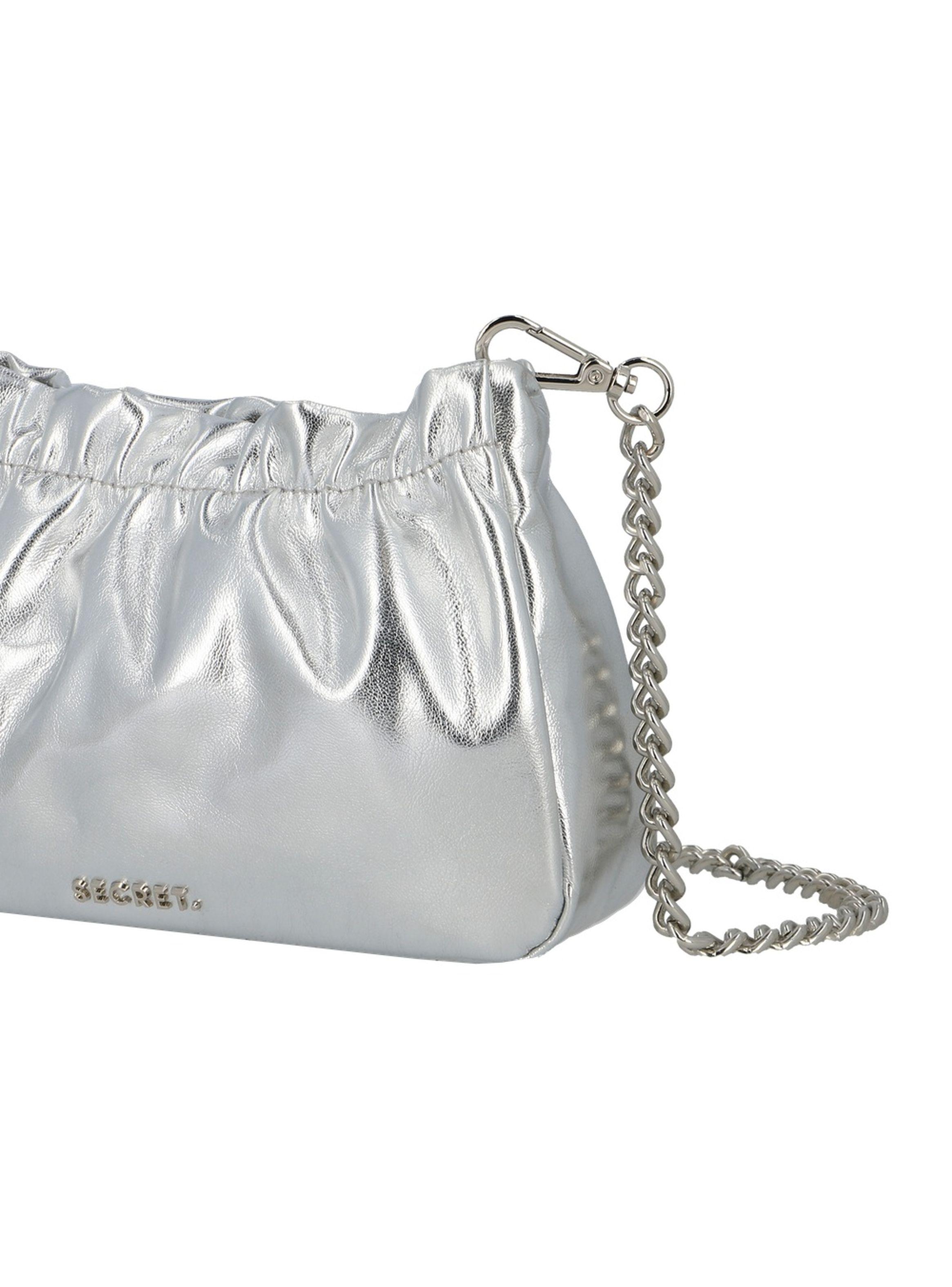 Cartera de Fiesta Secret Fete SC6 S Plateado Metálico-4