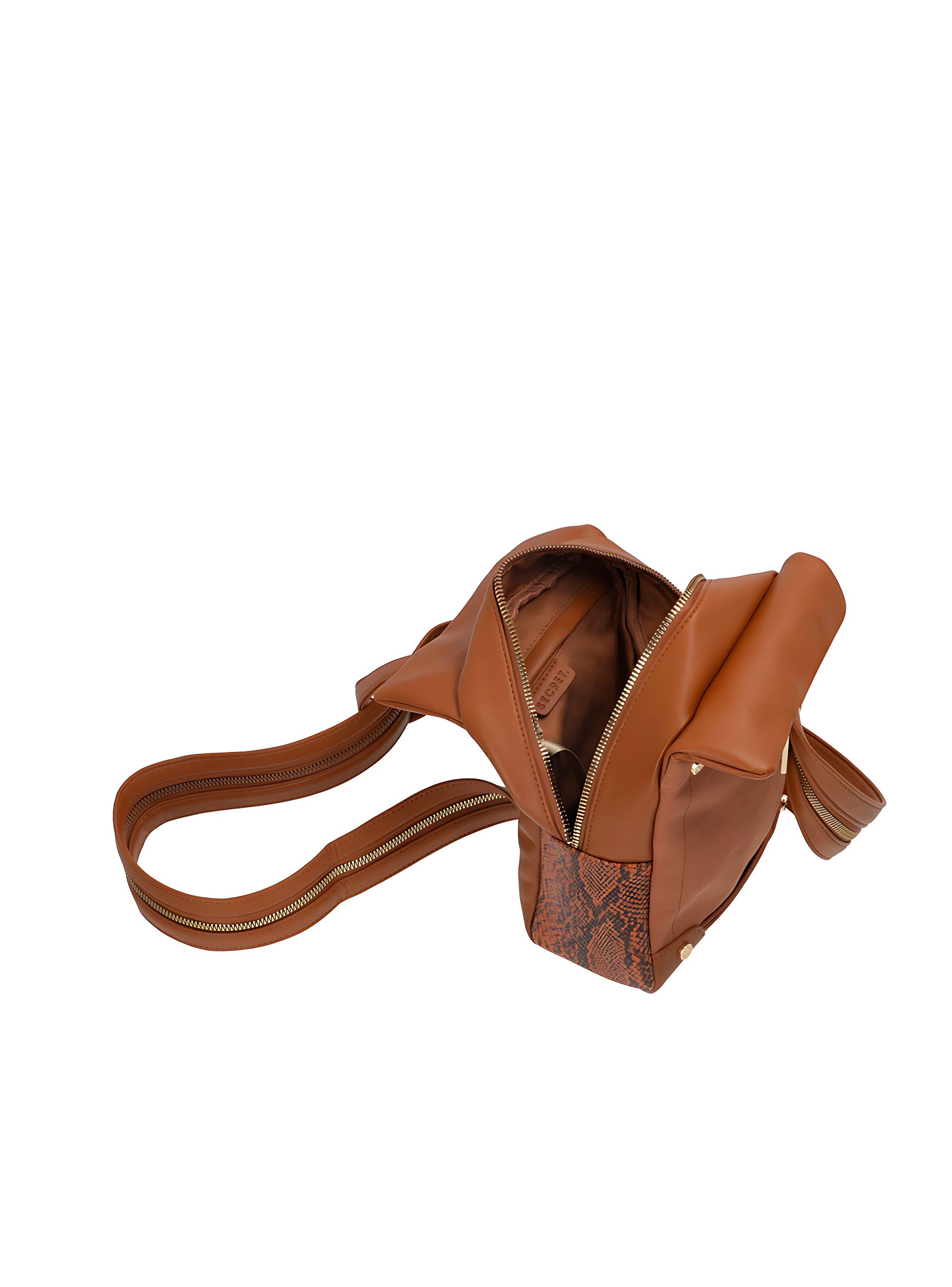 Mochila Secret Melrose FW24 Café M-3