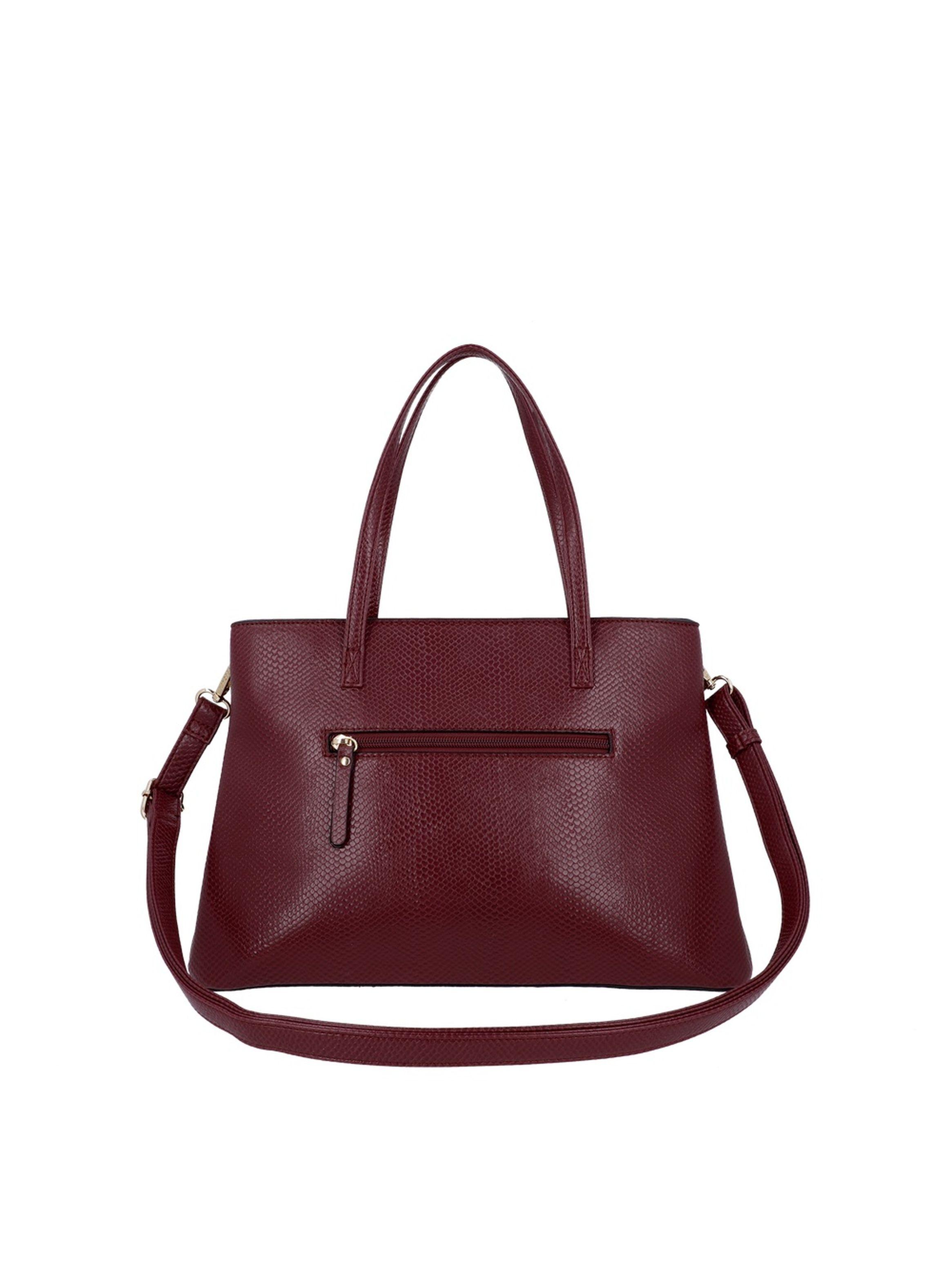 Cartera Tote Secret Zagreb SC7 Mediana Burdeo-2