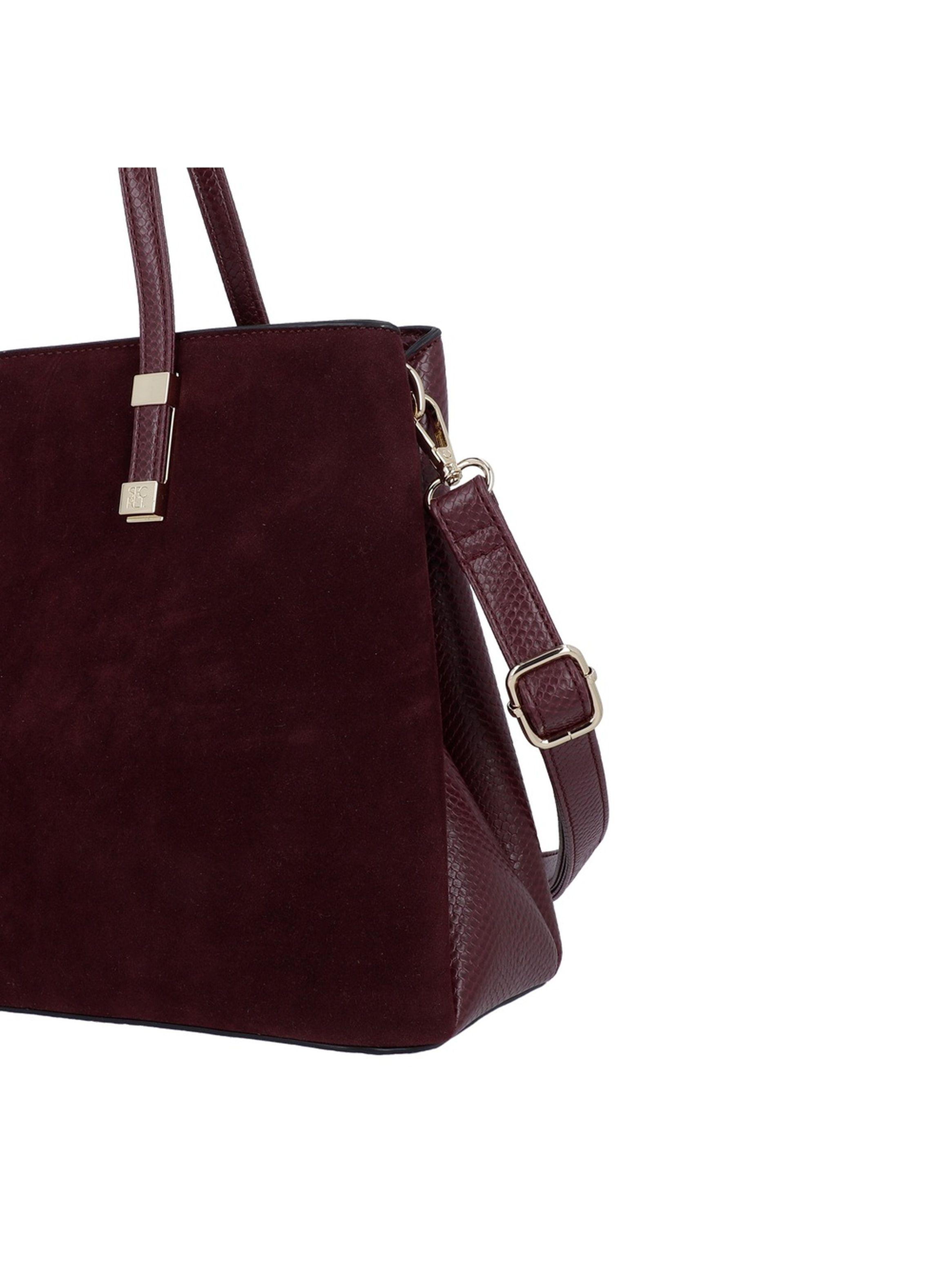 Cartera Tote Secret Zagreb SC7 Mediana Burdeo-4