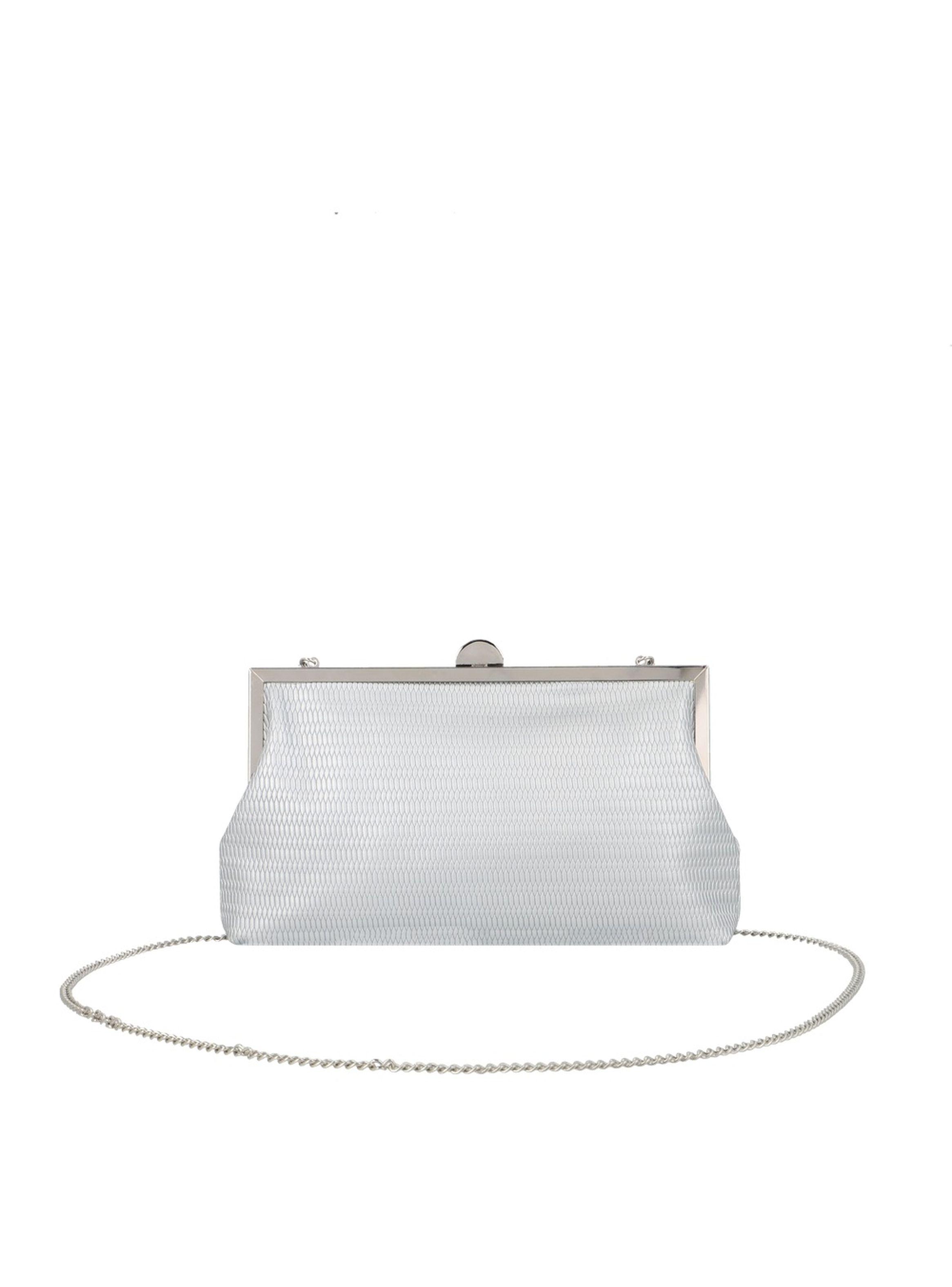 Cartera de Fiesta Secret Fete SC6 S Plateado Suave-2