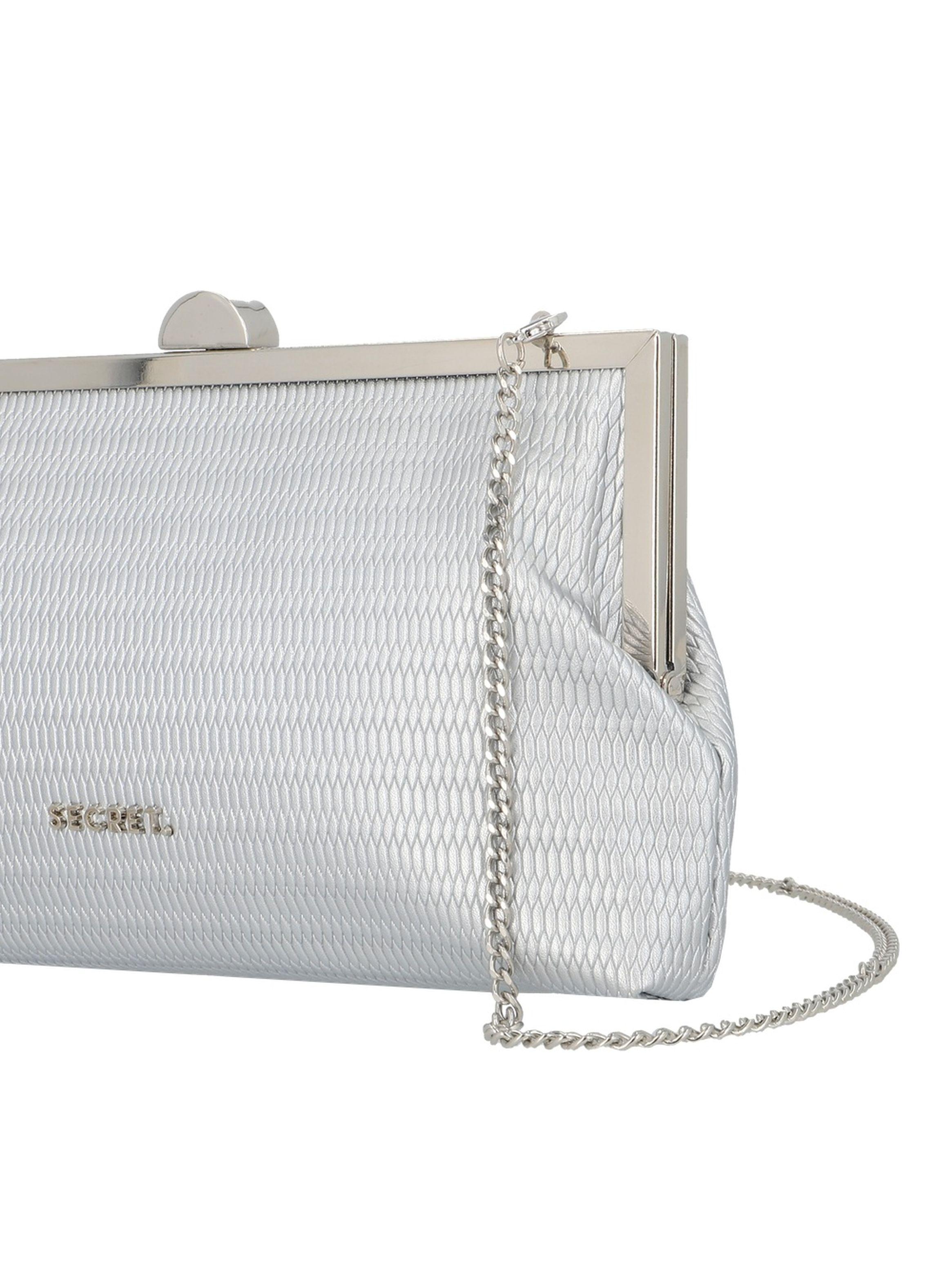 Cartera de Fiesta Secret Fete SC6 S Plateado Suave-4