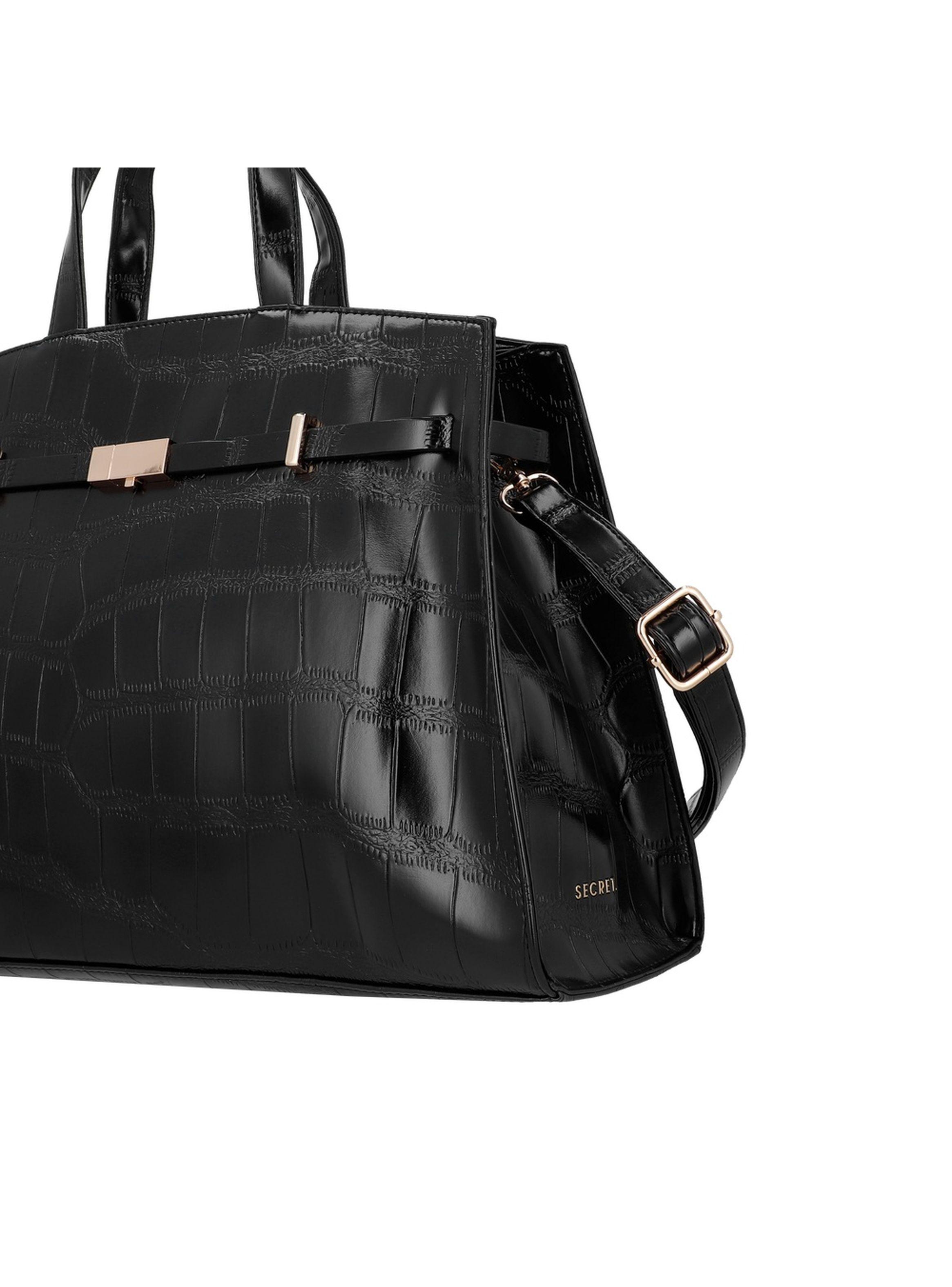 Cartera Tote Secret Monsaraz SC7 Mediana Negro-4