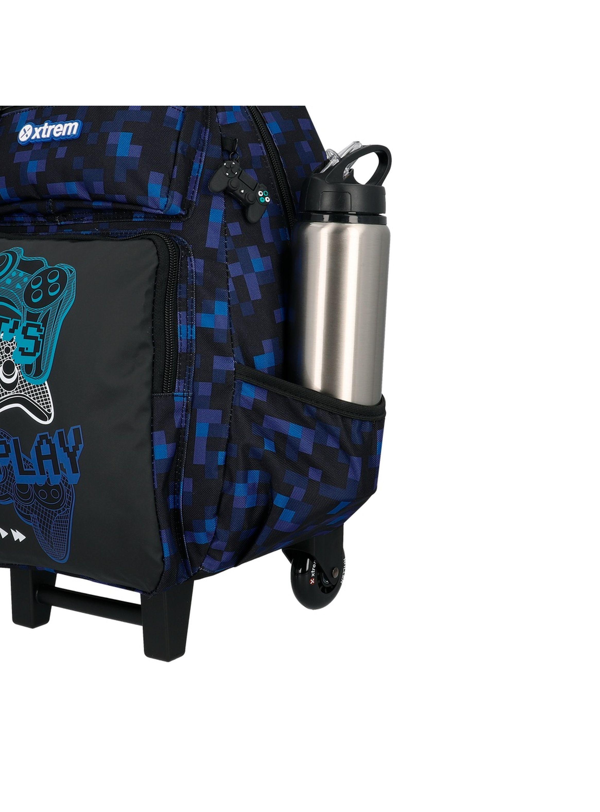 Pack Mochila con ruedas Xtrem Run 6XT Pixels Azul-2