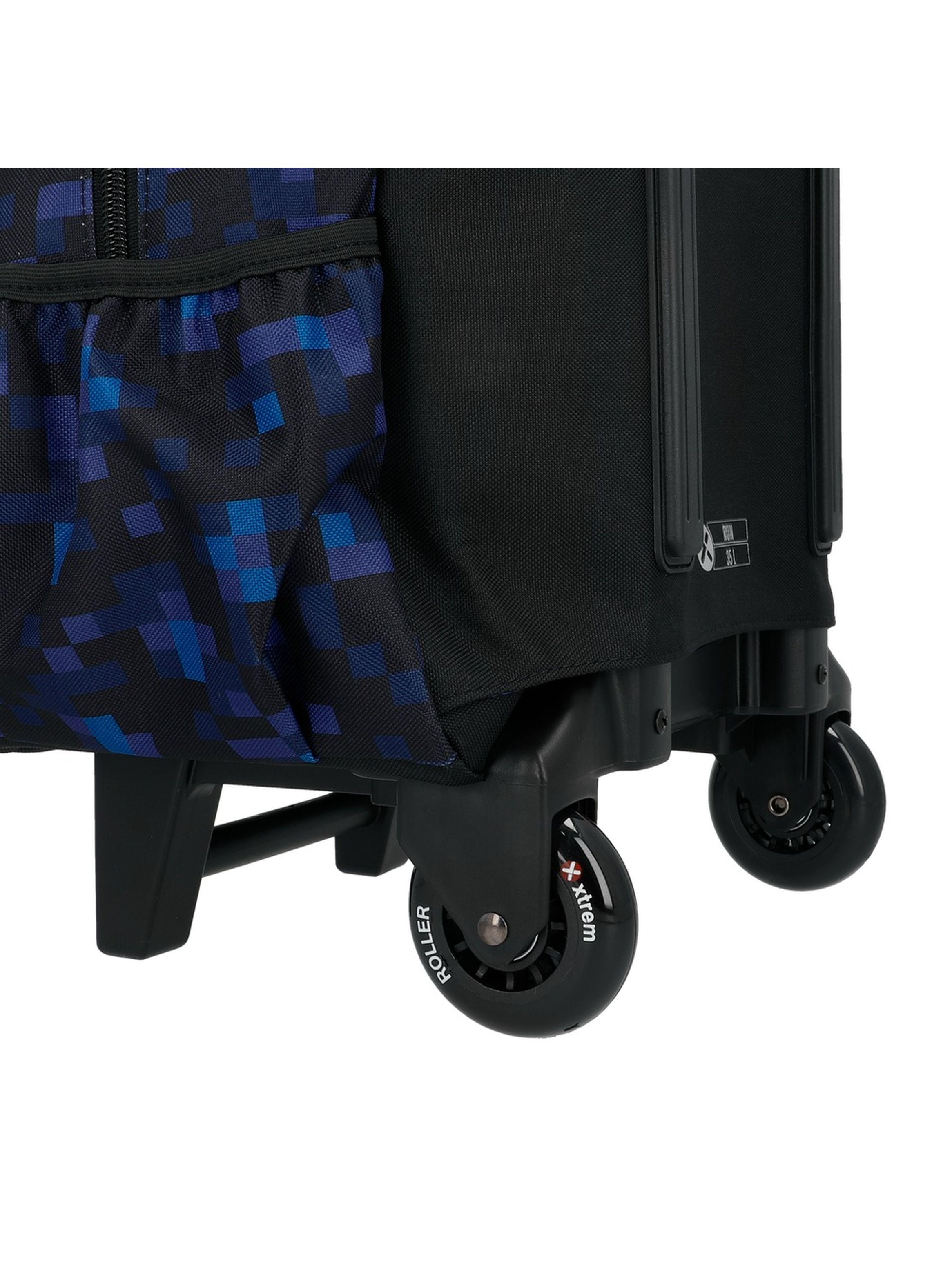 Pack Mochila con ruedas Xtrem Run 6XT Pixels Azul-6