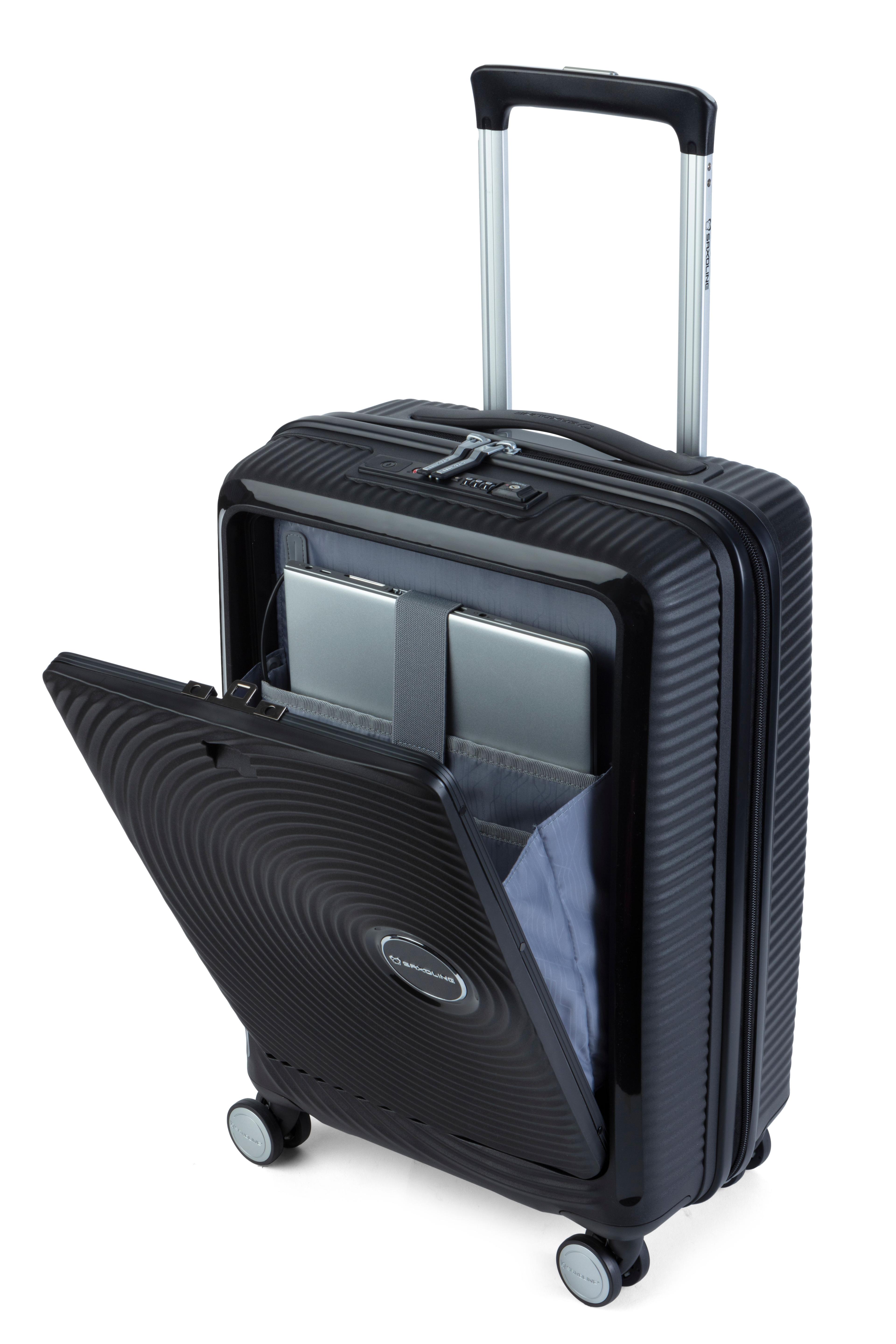 Maleta de Cabina Saxoline Front Pocket Disco Negra-3