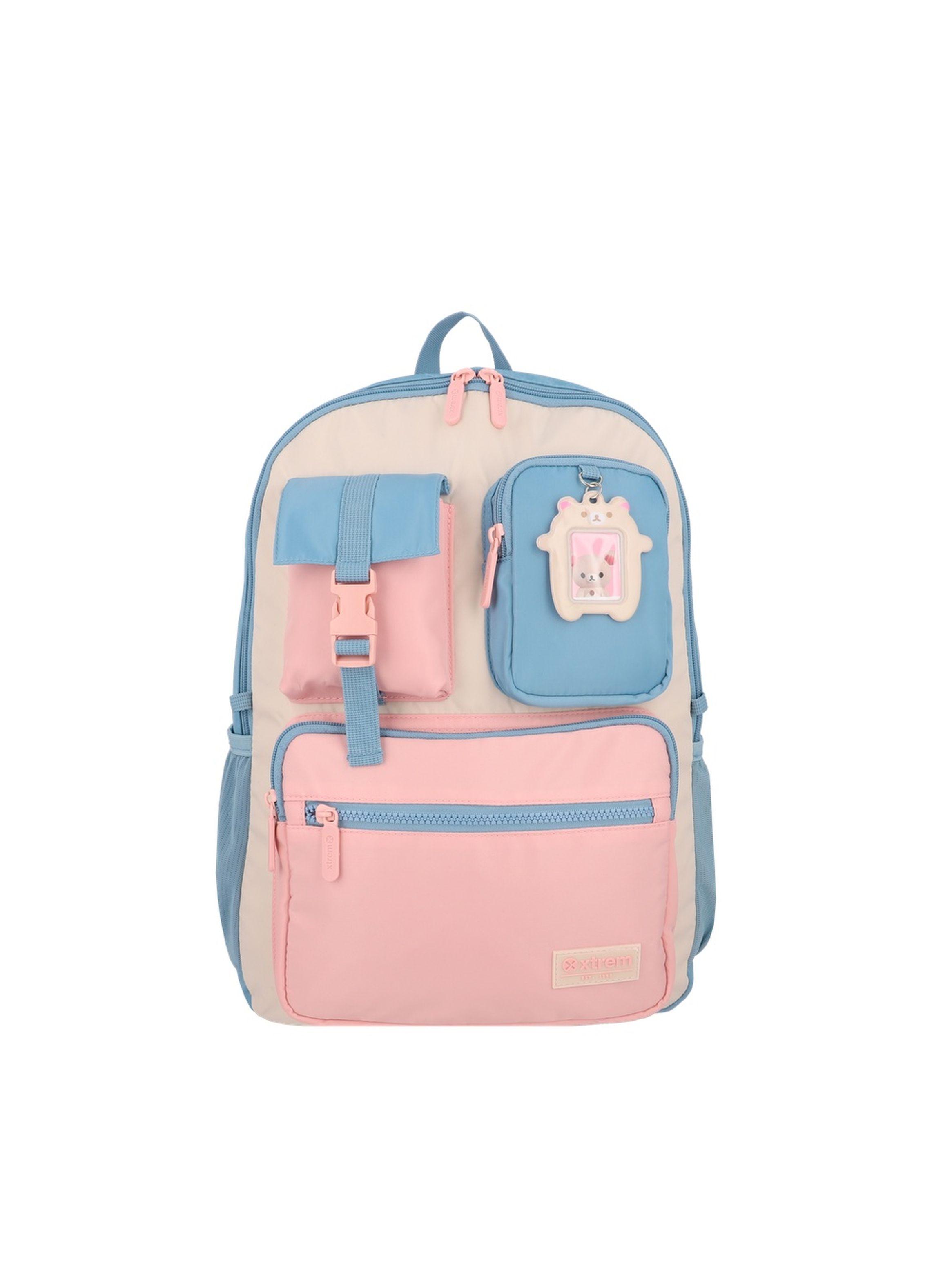 Mochila Notebook Xtrem Cleveland 6XT Beige/Azul 15"-0