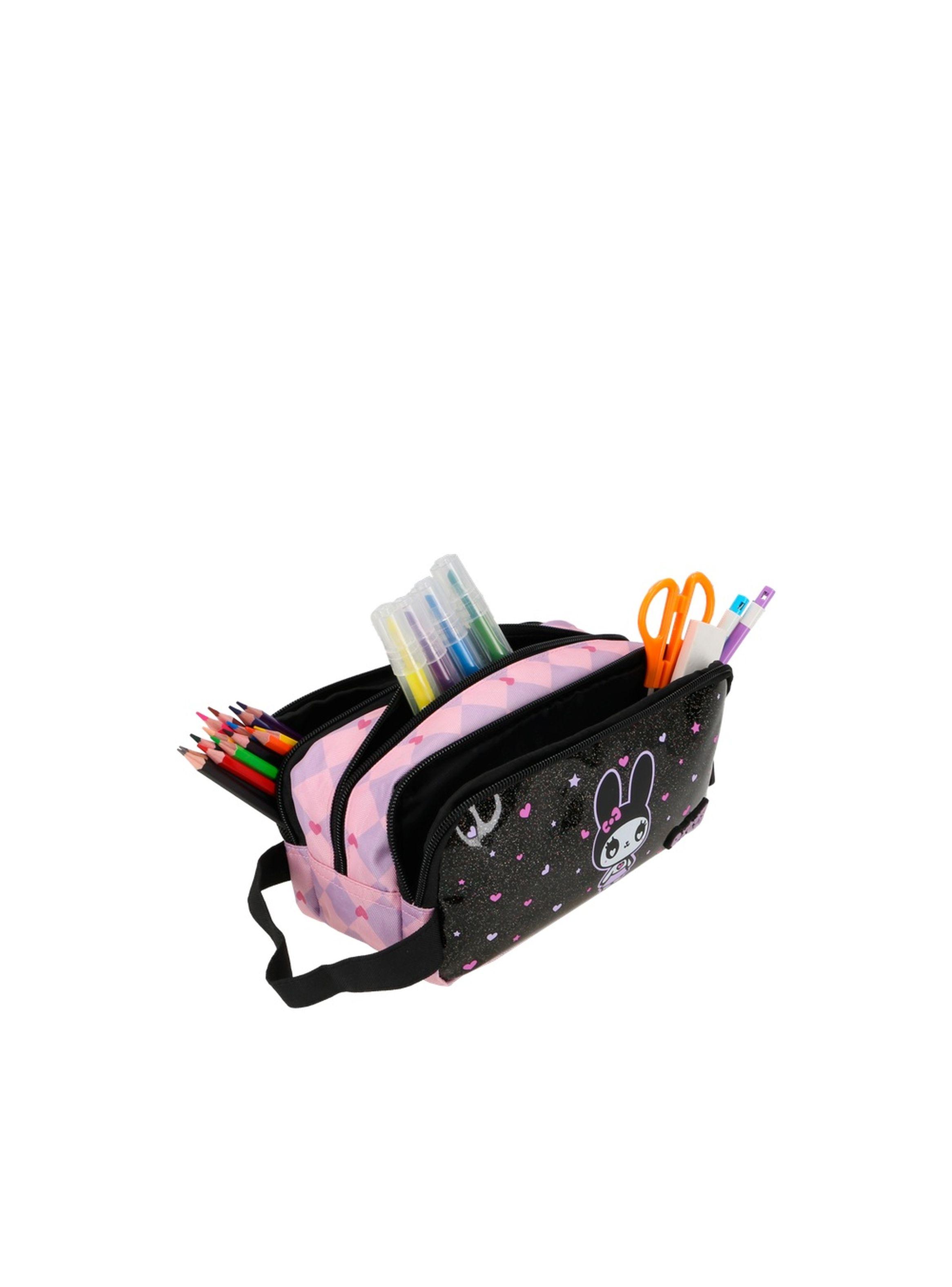 Estuche Xtrem University+ 6XT Gato Negro/Lila-3