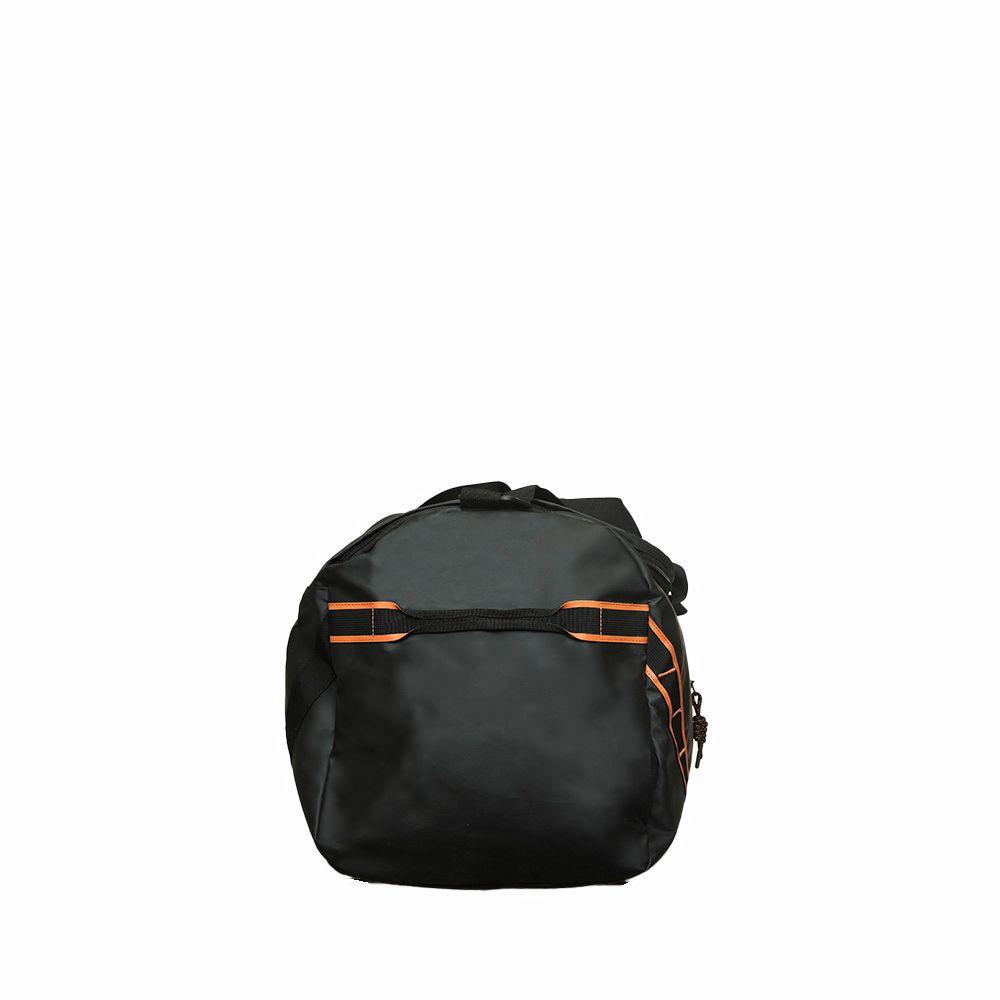 Bolso Deportivo Traveller Negro y Naranjo Extra Grande-3
