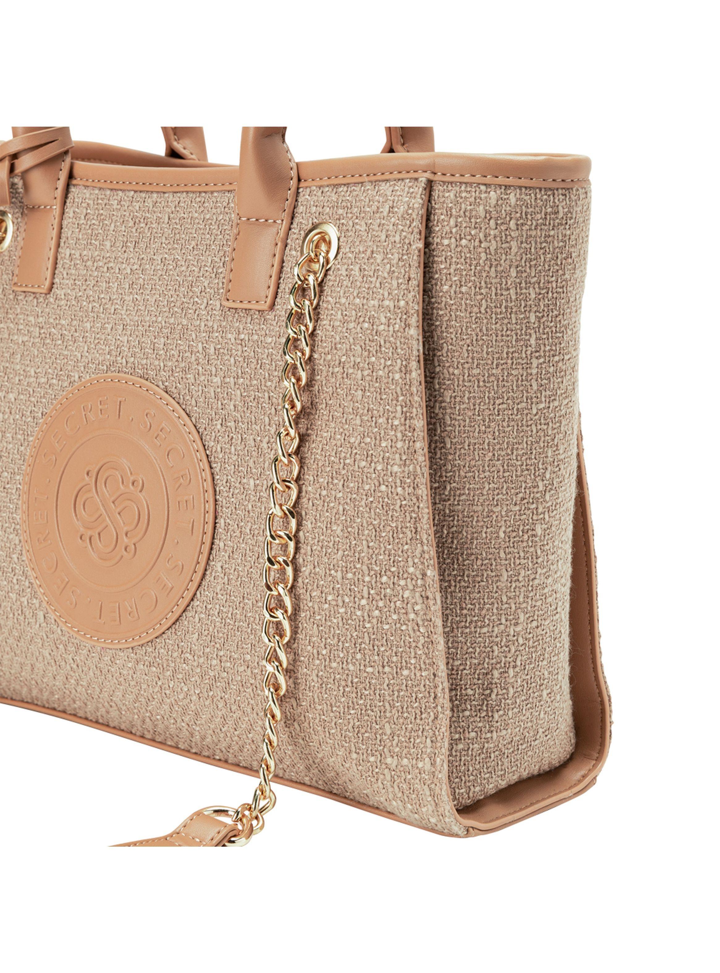 Cartera Tote Secret Lyon FW24 Beige M-5