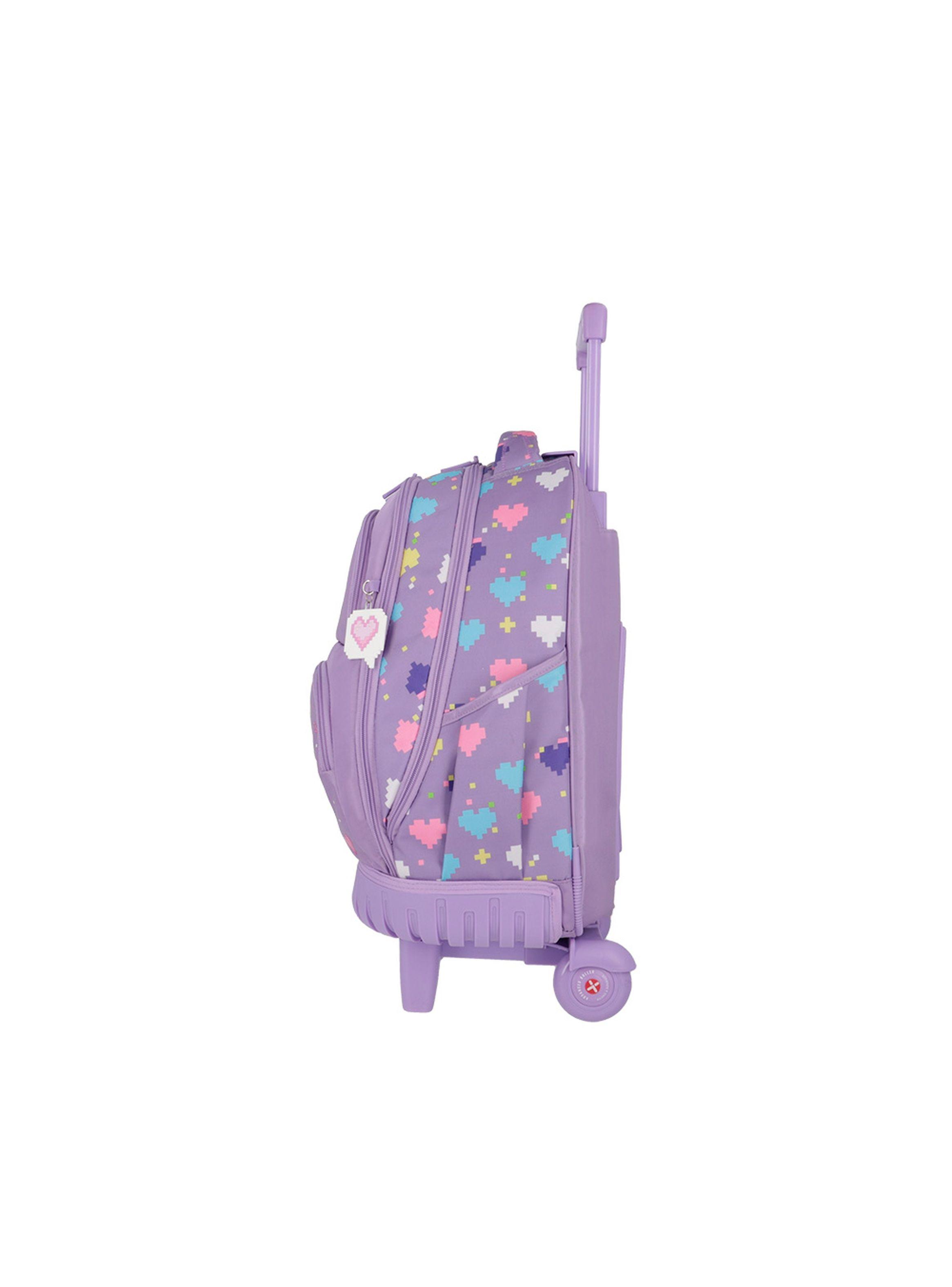 Mochila con ruedas Xtrem Cross 2.0 5XT Gato Lila-4