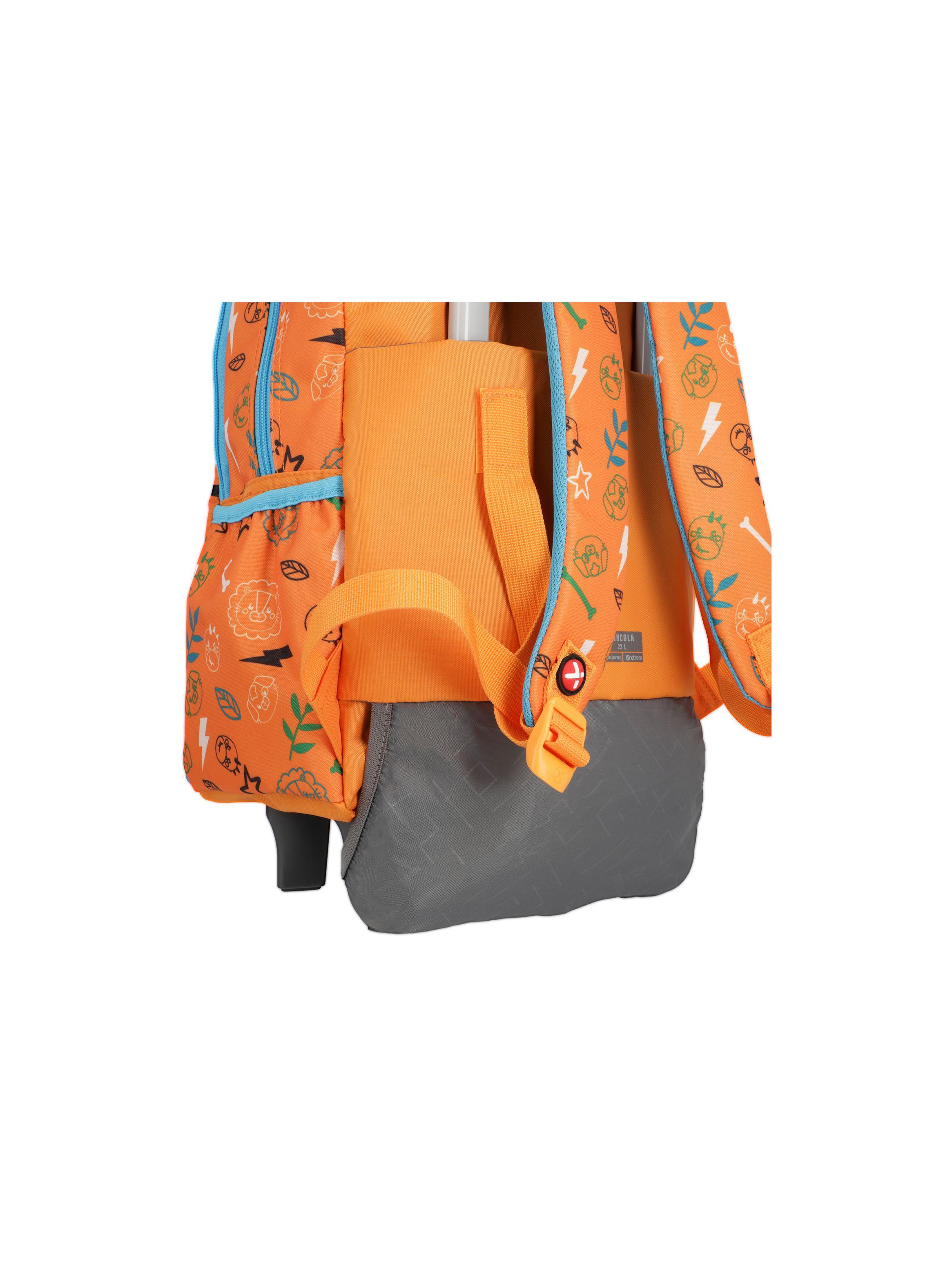 Mochila con ruedas Niño Xtrem Lincoln 4XT Naranja-7