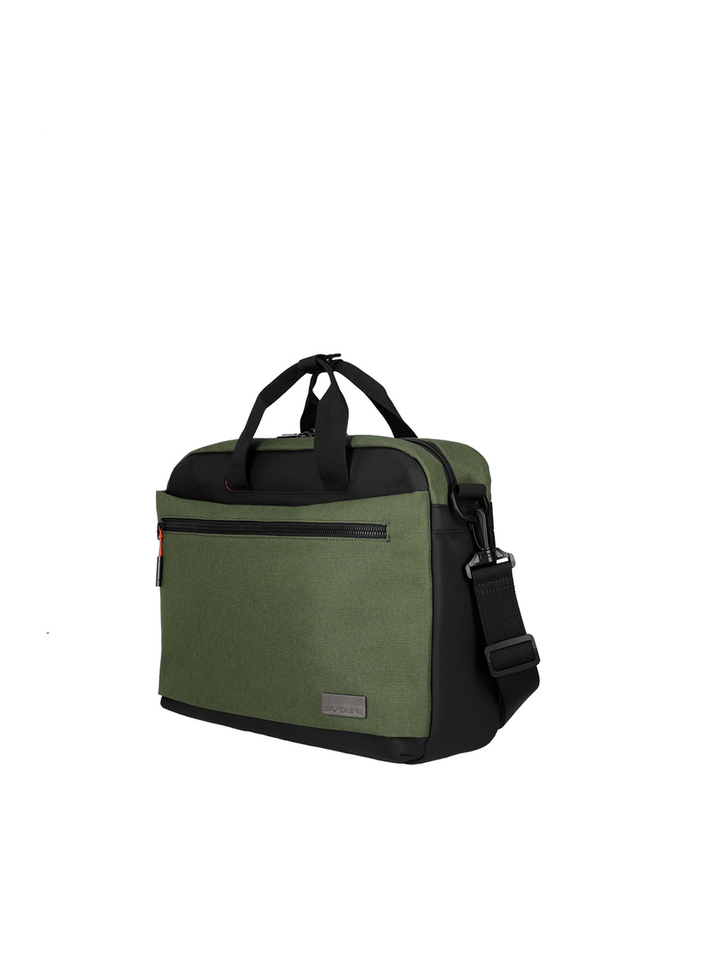 Maletín Convertible Notebook Saxoline Station 4SX Verde 15"-1
