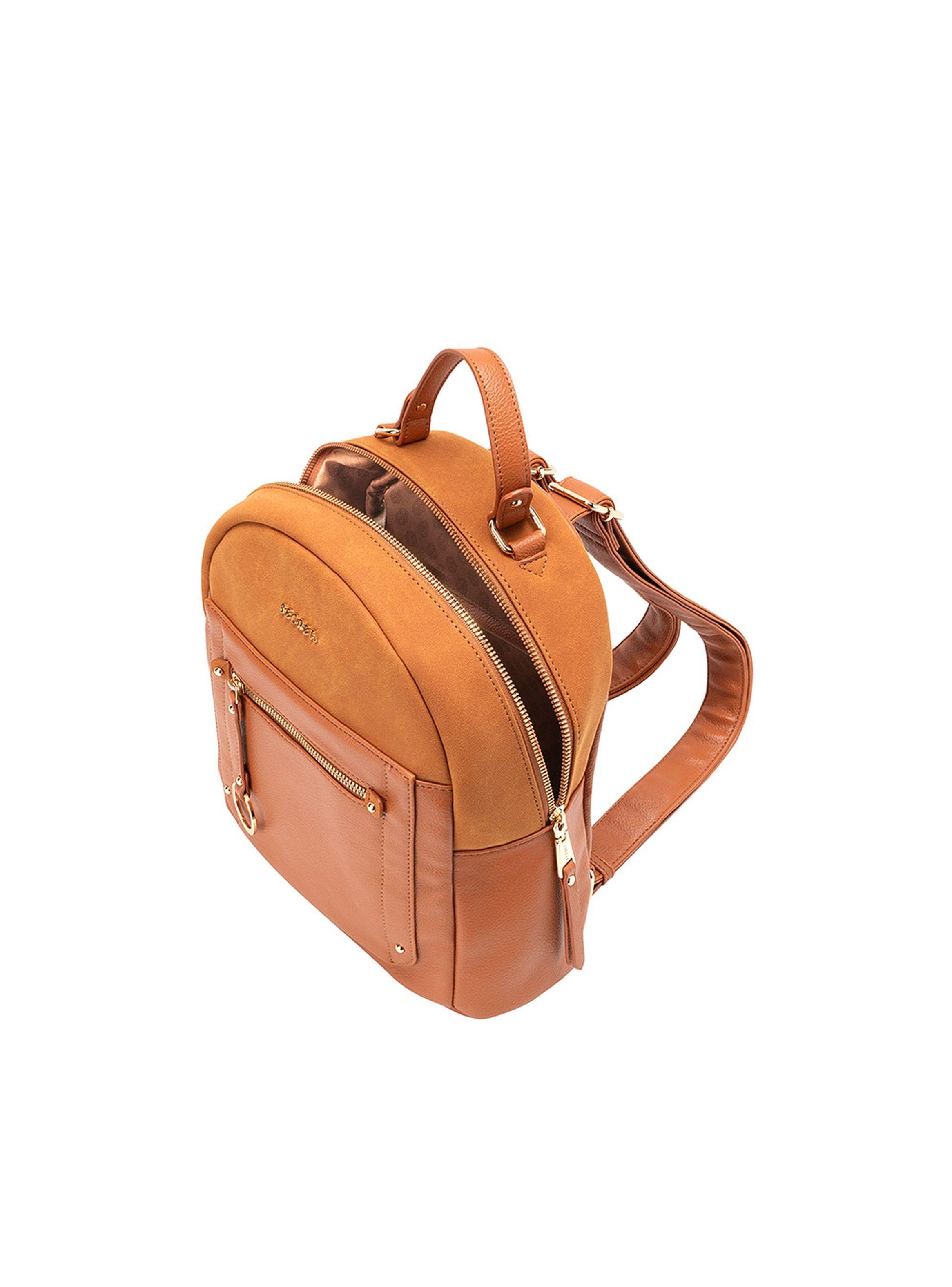 Mochila Secret Lourdes FW24 Café M-3