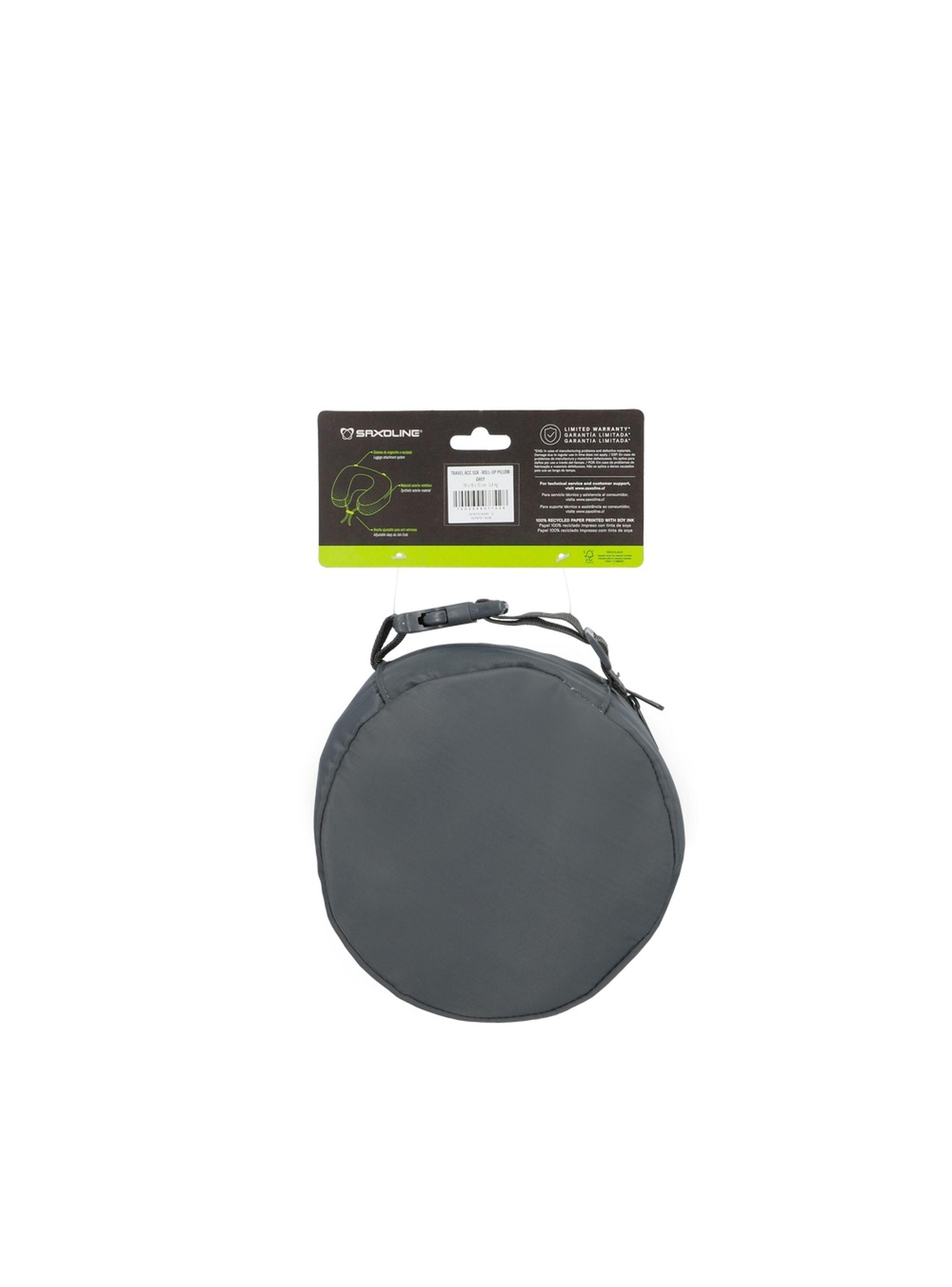 Almohada Cervical Enrollable para Viaje Saxoline Gris-3